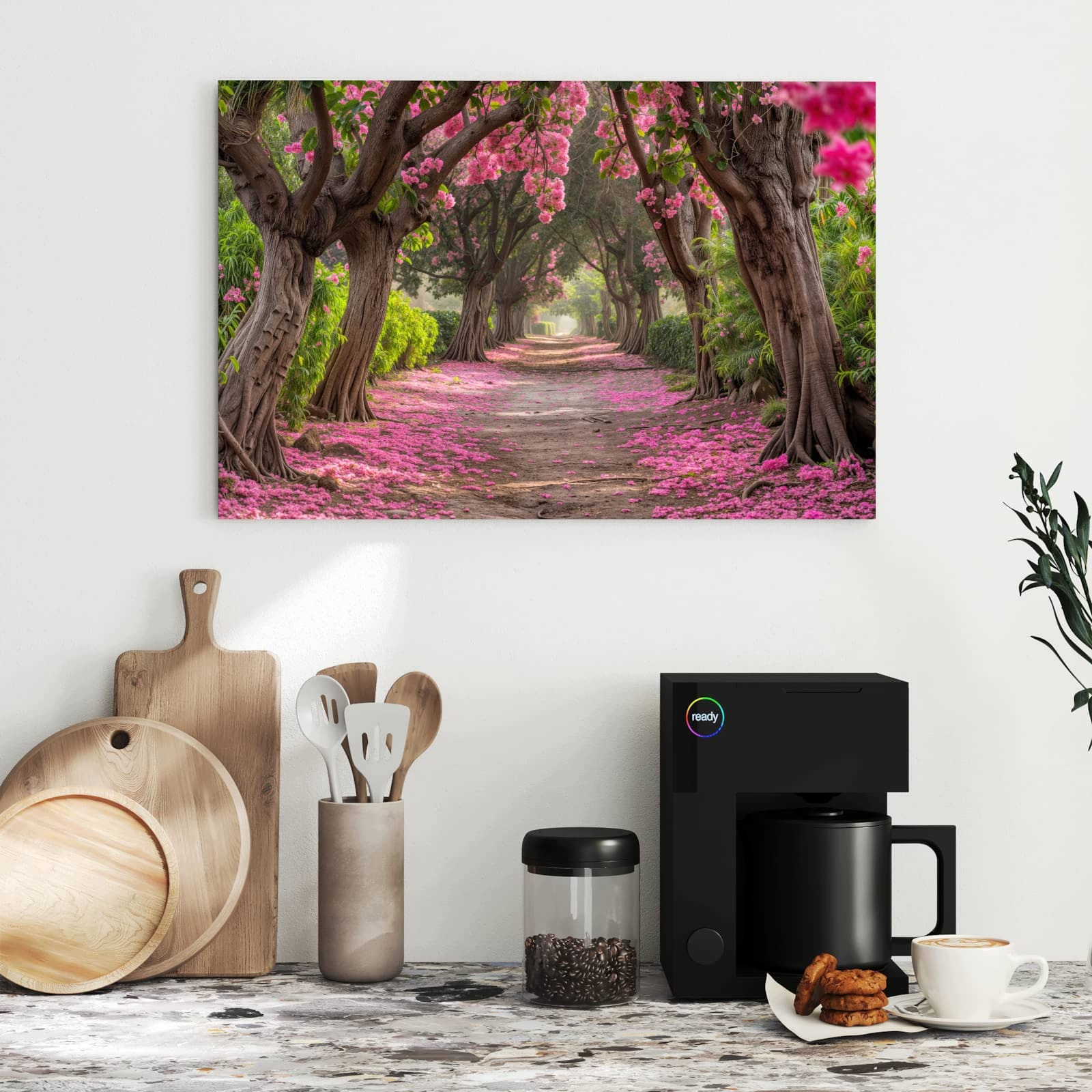 Magnetická tabule – obraz na zeď Alej květin | 60 × 40 cm