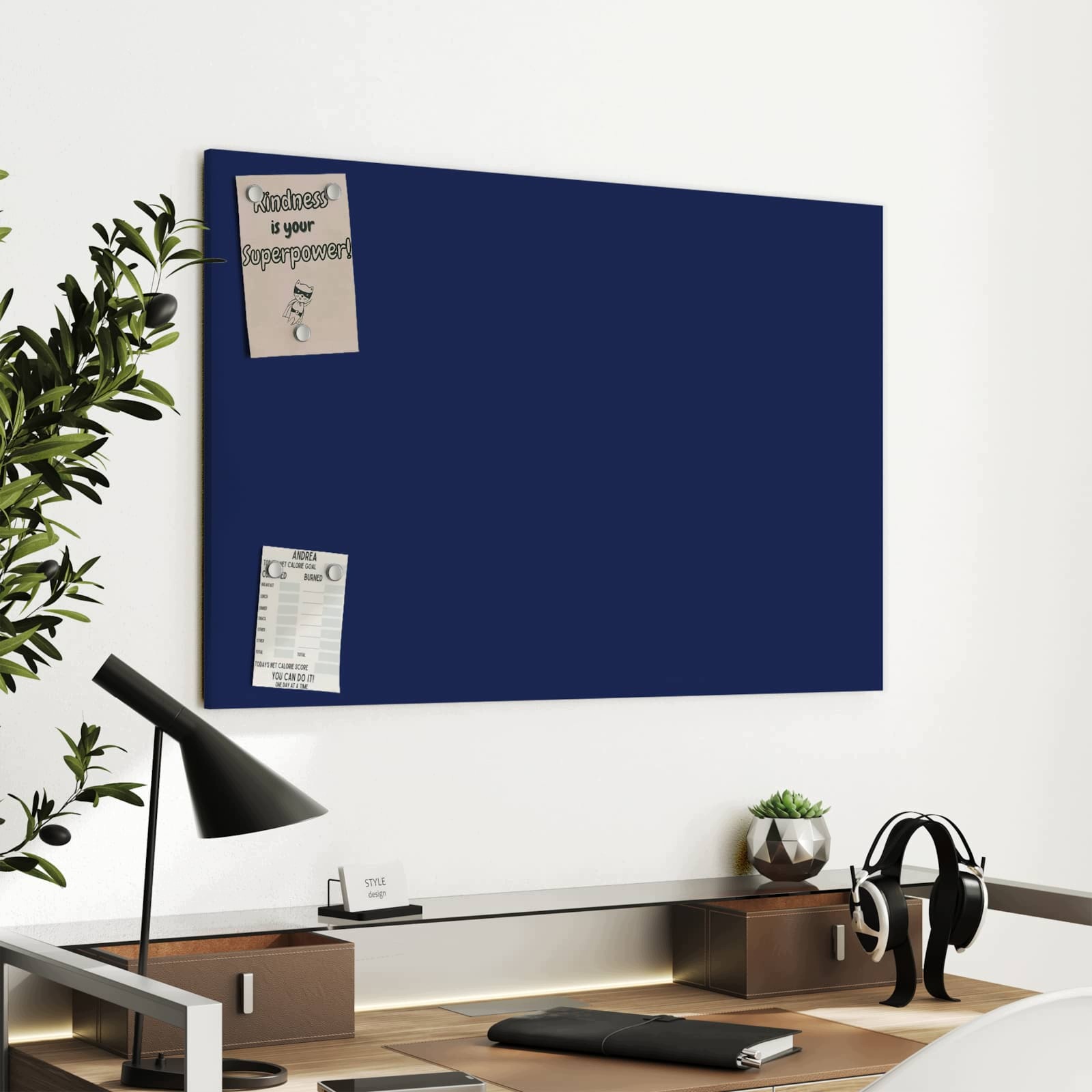 Magnetická tabule – obraz na zeď Tmavě modré pozadí II – motiv 1 | 90 × 60 cm