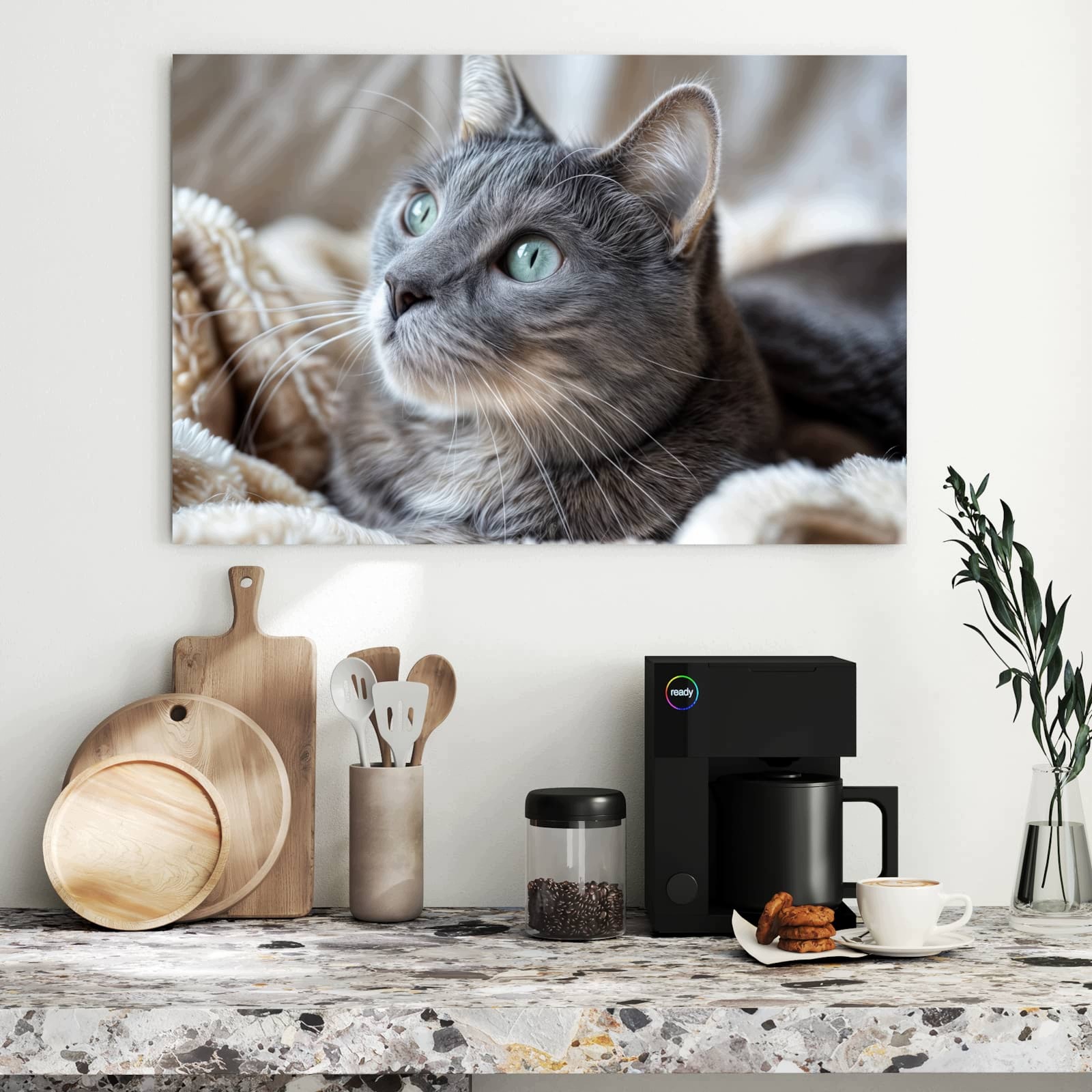 Magnetická tabule – obraz na zeď Útulná kočka – motiv 2 | 90 × 60 cm