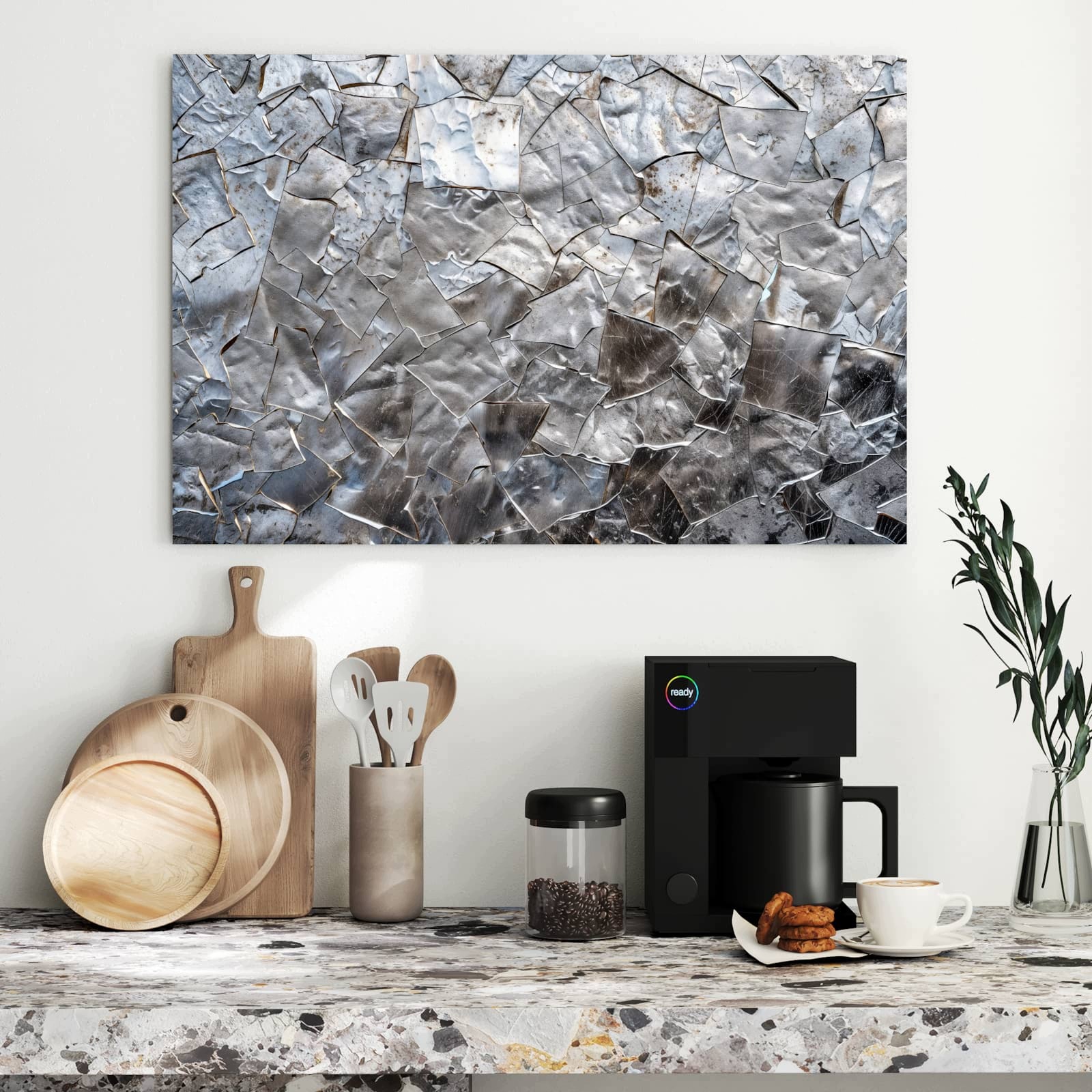 Magnetická tabule – obraz na zeď Kovová mozaika | 90 × 60 cm