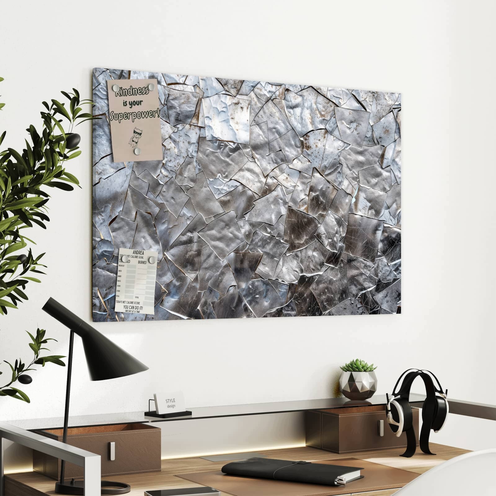 Magnetická tabule – obraz na zeď Kovová mozaika | 90 × 60 cm