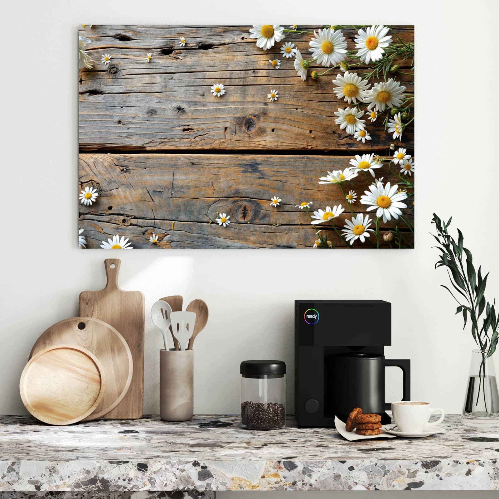 Magnetická tabule – obraz na zeď Dřevo sedmikrásky | 90 × 60 cm
