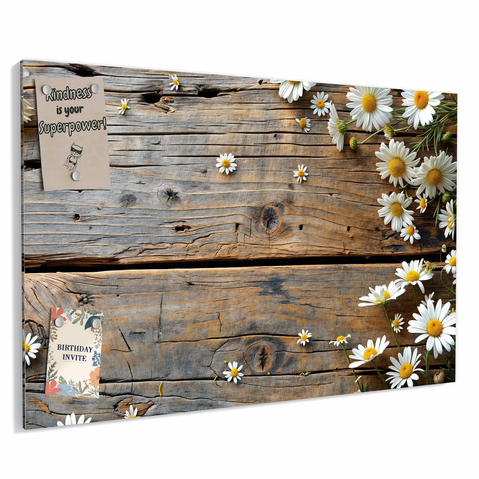 Magnetická tabule – obraz na zeď Dřevo sedmikrásky | 90 × 60 cm