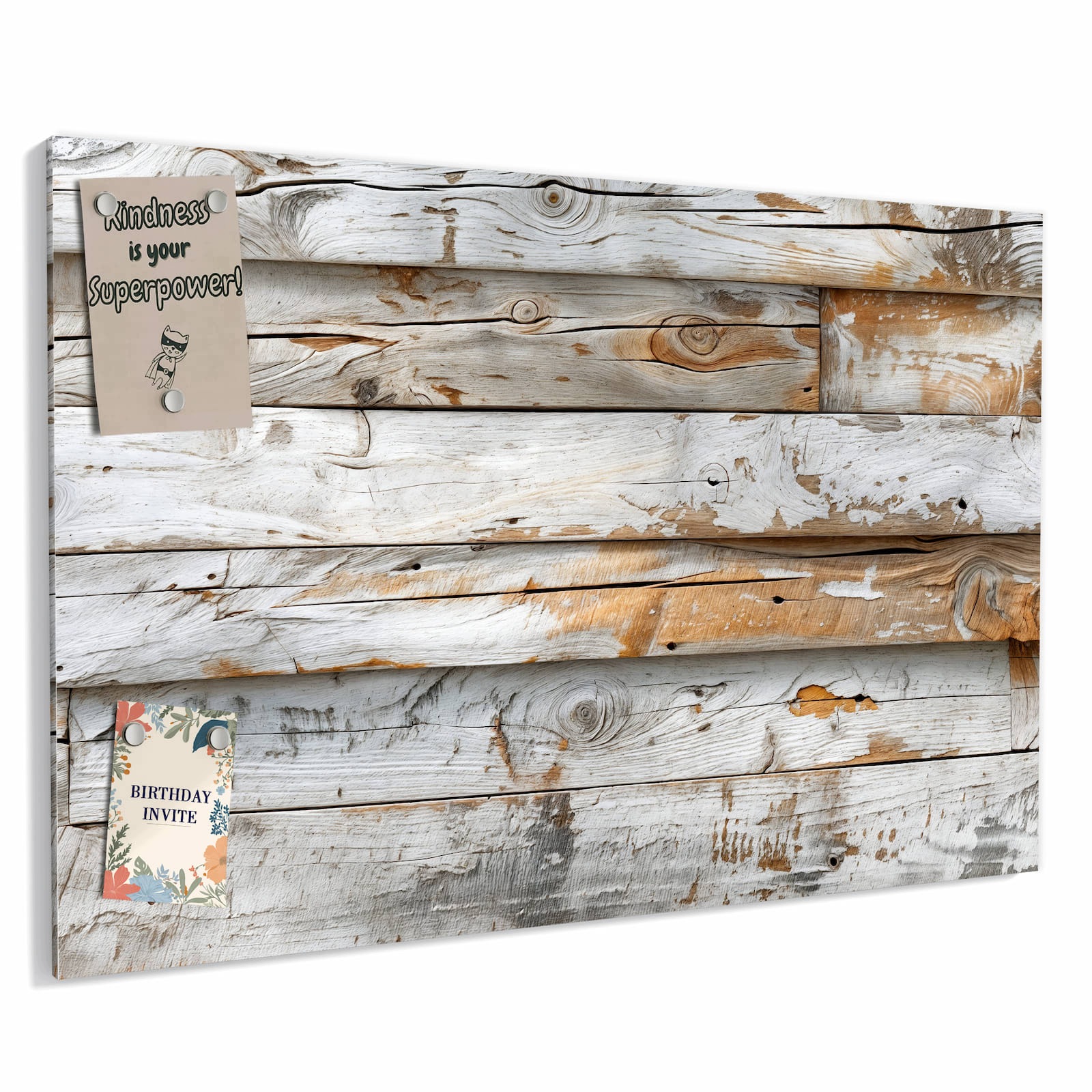 Magnetická tabule – obraz na zeď Zvětralý dřevěný panel z prken | 90 × 60 cm