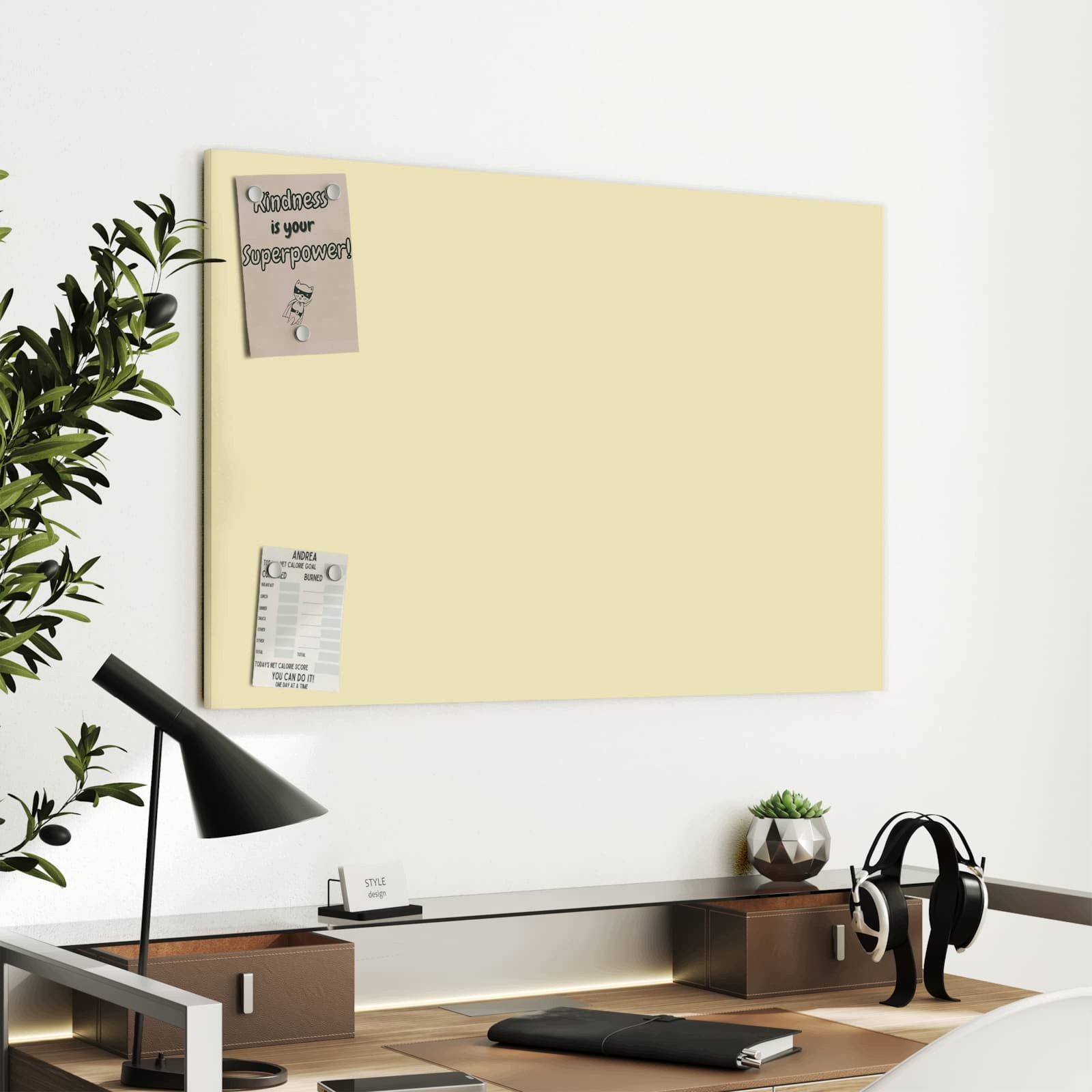 Magnetická tabule – obraz na zeď Béžové pozadí | 90 × 60 cm