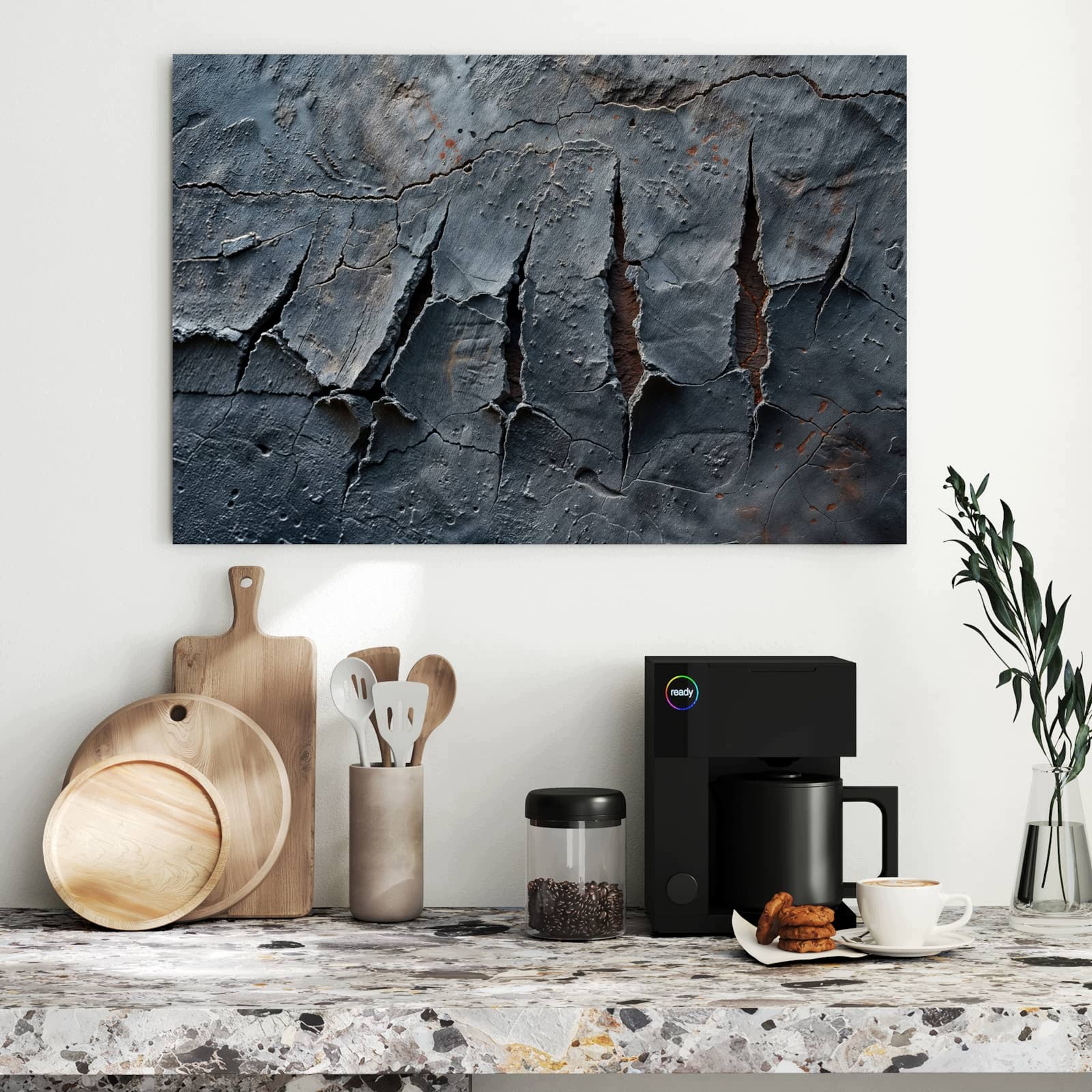 Magnetická tabule – obraz na zeď Popraskaný povrch – motiv 2 | 90 × 60 cm