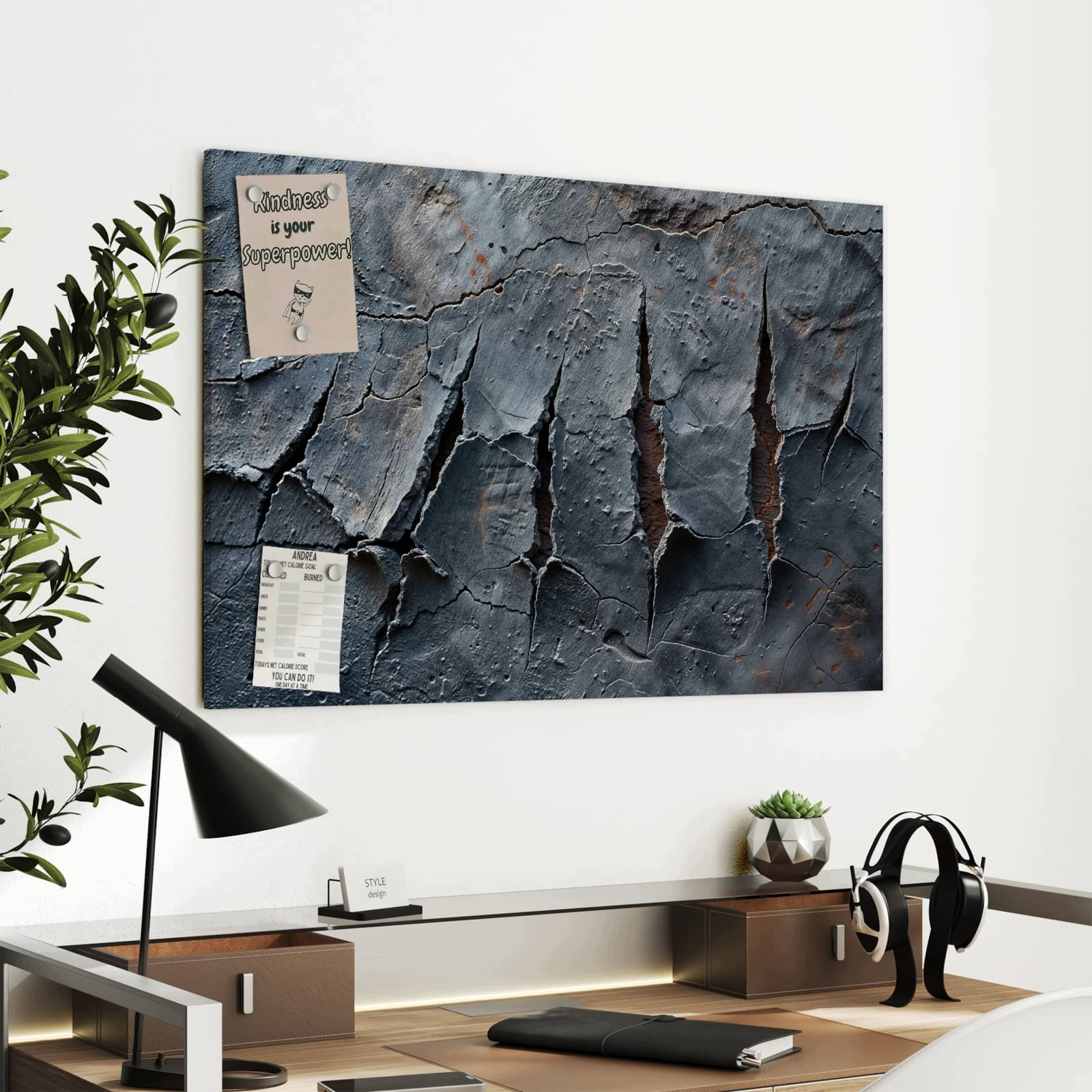 Magnetická tabule – obraz na zeď Popraskaný povrch – motiv 2 | 90 × 60 cm