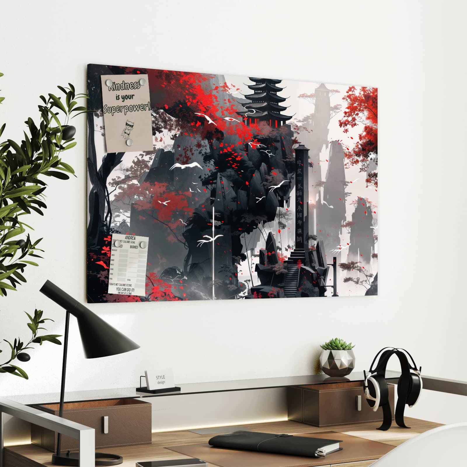 Magnetická tabule – obraz na zeď Mystický chrám | 90 × 60 cm