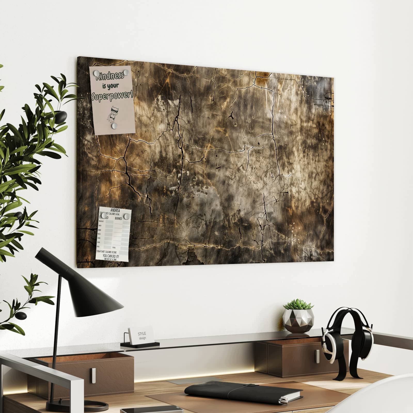 Magnetická tabule – obraz na zeď Abstraktní zvětrávání | 90 × 60 cm