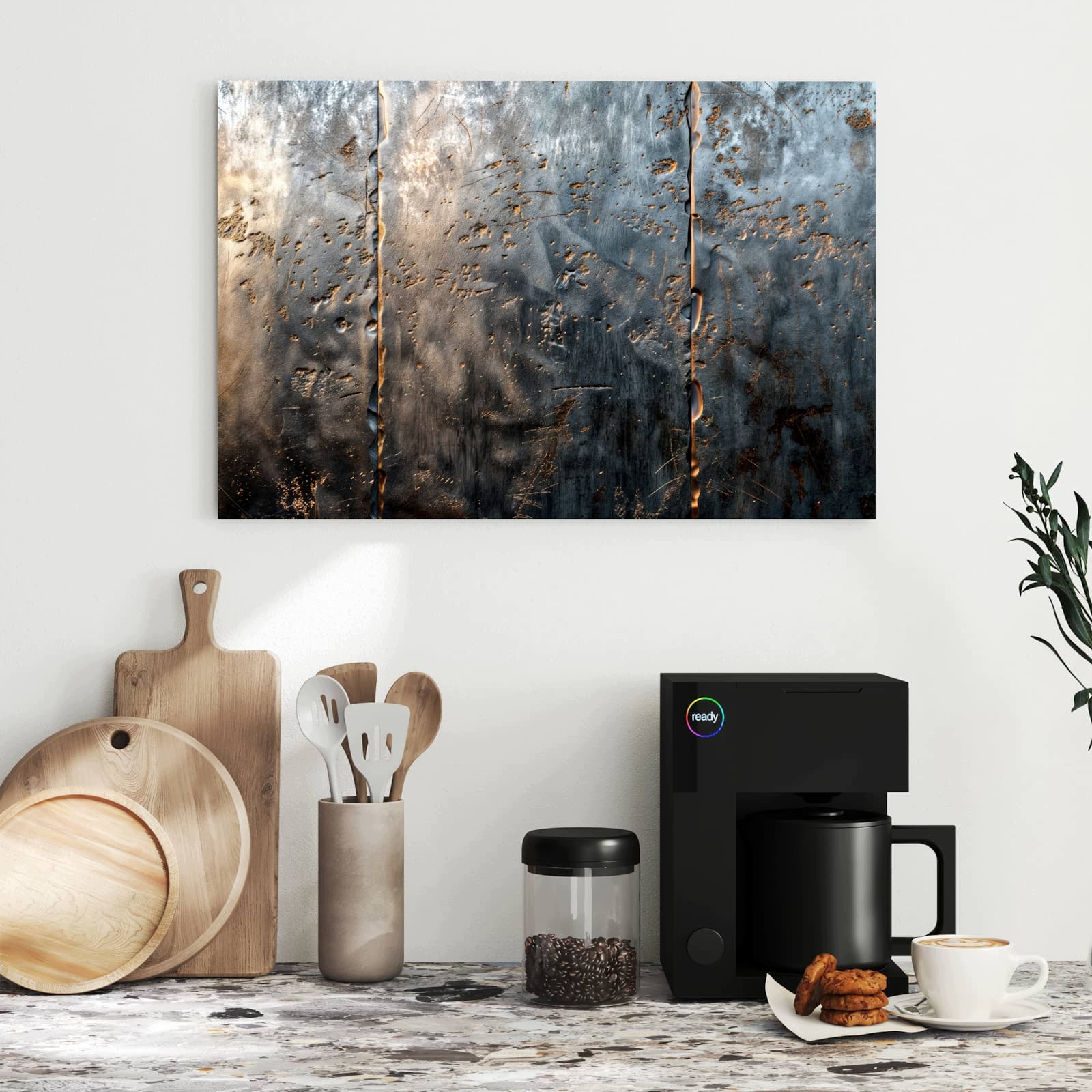 Magnetická tabule – obraz na zeď Textura kovu | 60 × 40 cm