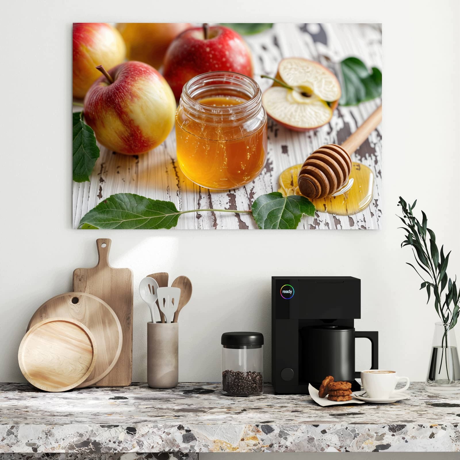 Magnetická tabule – obraz na zeď Jablka a med | 90 × 60 cm