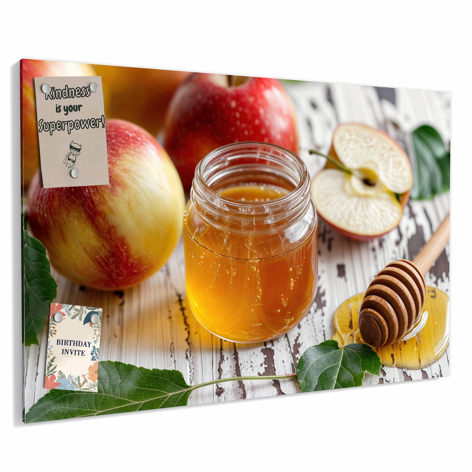 Magnetická tabule – obraz na zeď Jablka a med | 90 × 60 cm