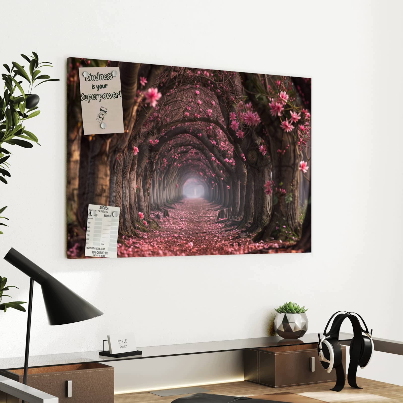 Magnetická tabule – obraz na zeď Květinová stezka | 60 × 40 cm