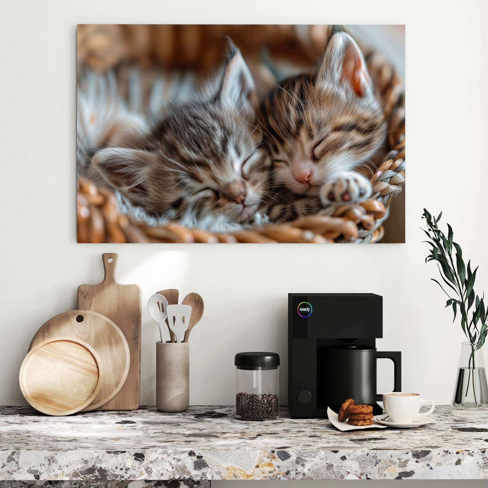 Magnetická tabule – obraz na zeď Spokojené spící koťátko | 90 × 60 cm