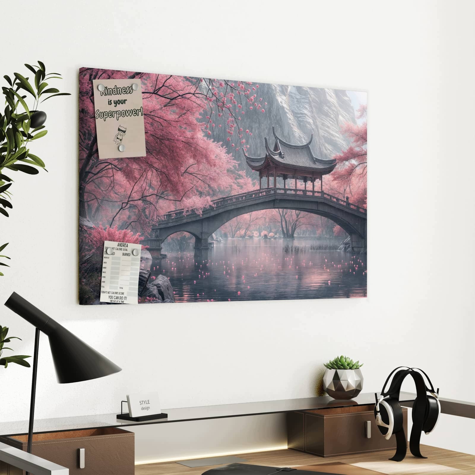 Magnetická tabule – obraz na zeď Japonská zahrada | 60 × 40 cm