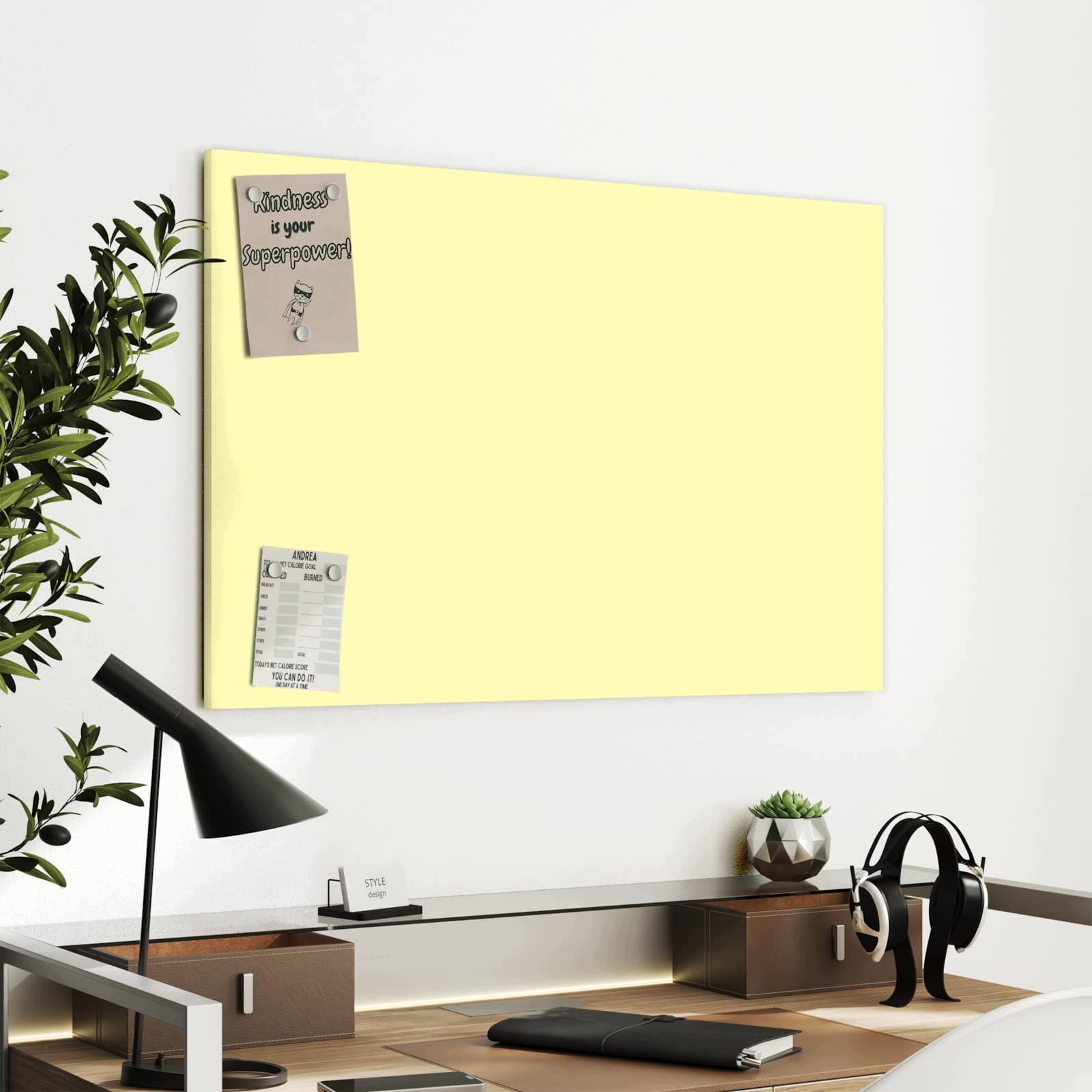 Magnetická tabule – obraz na zeď Krémové pozadí | 90 × 60 cm
