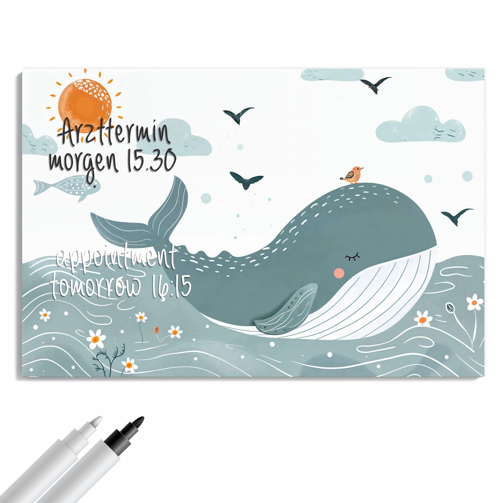 Magnetická tabule – obraz na zeď Spící velryba | 60 × 40 cm