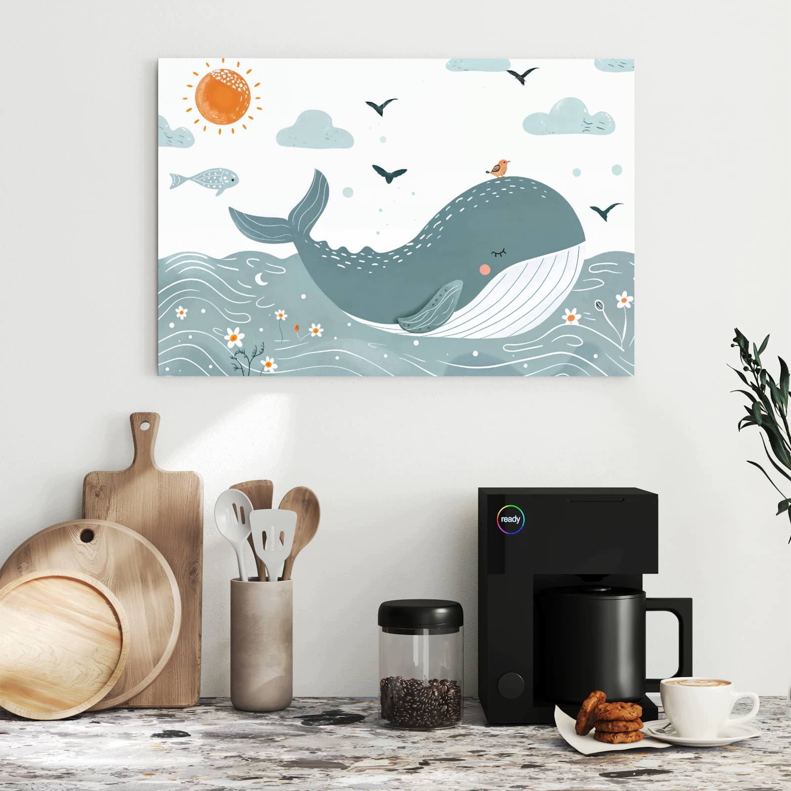 Magnetická tabule – obraz na zeď Spící velryba | 60 × 40 cm