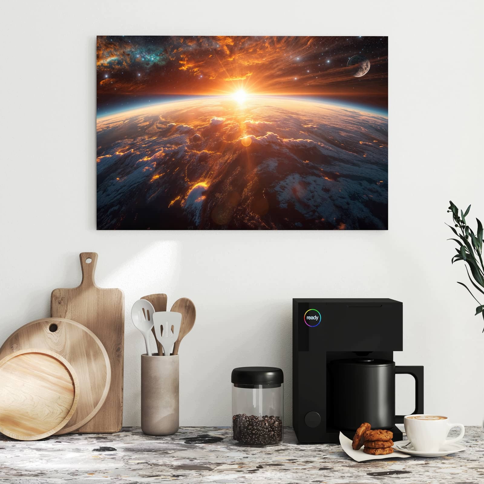 Magnetická tabule – obraz na zeď Země při východu slunce | 60 × 40 cm