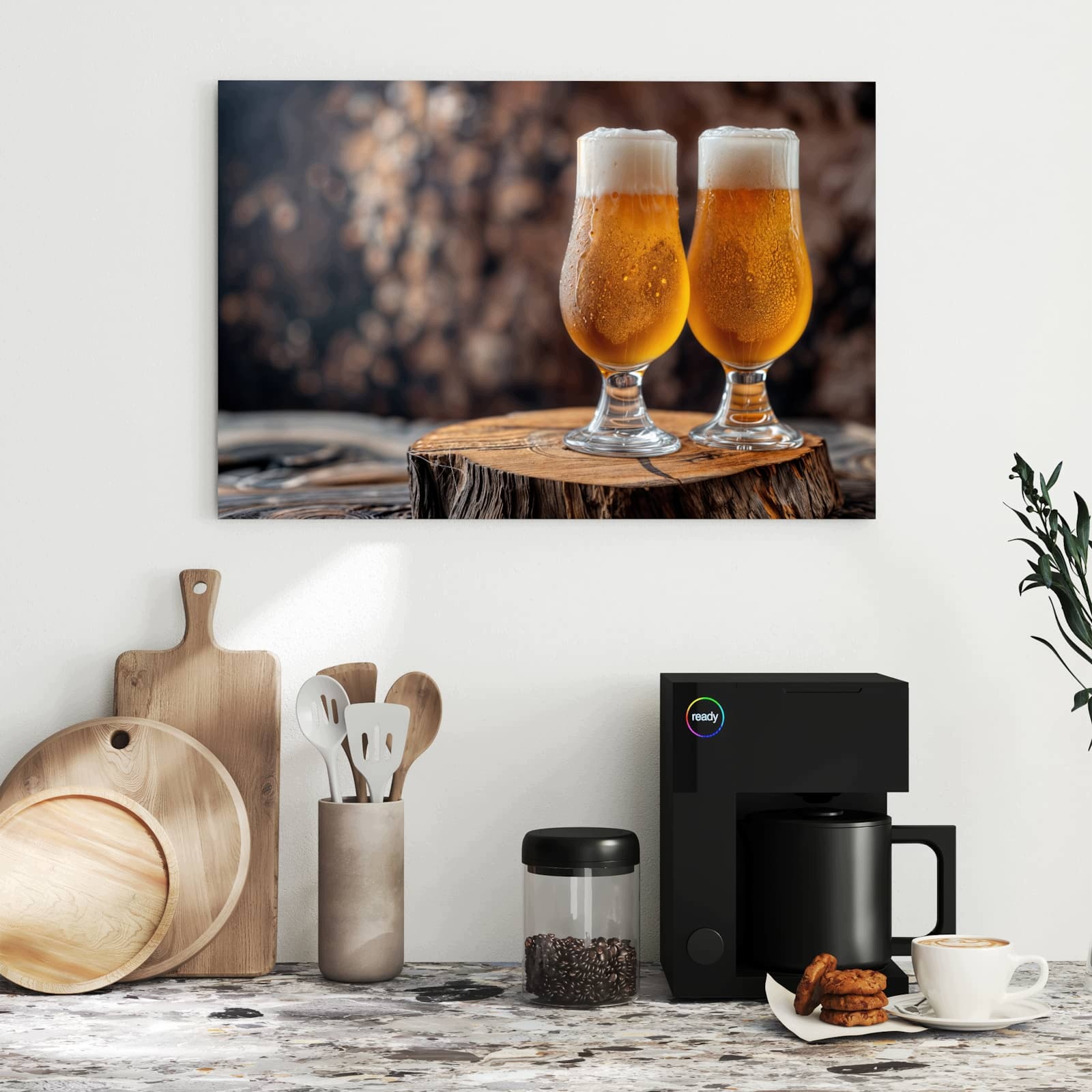 Magnetická tabule – obraz na zeď Pivo dřevo | 60 × 40 cm