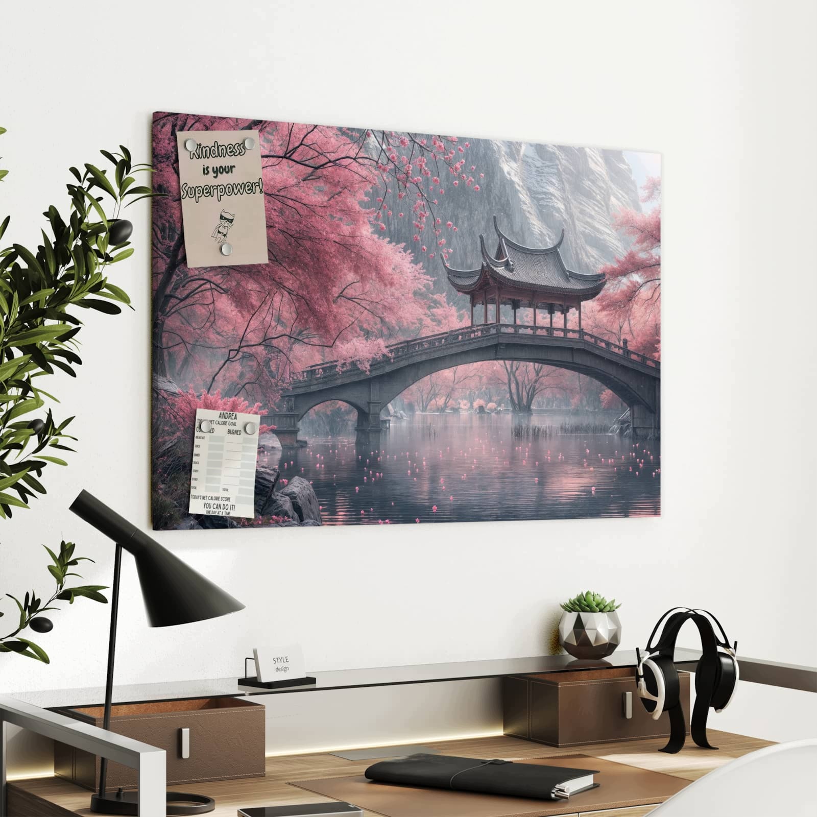 Magnetická tabule – obraz na zeď Japonská zahrada | 90 × 60 cm