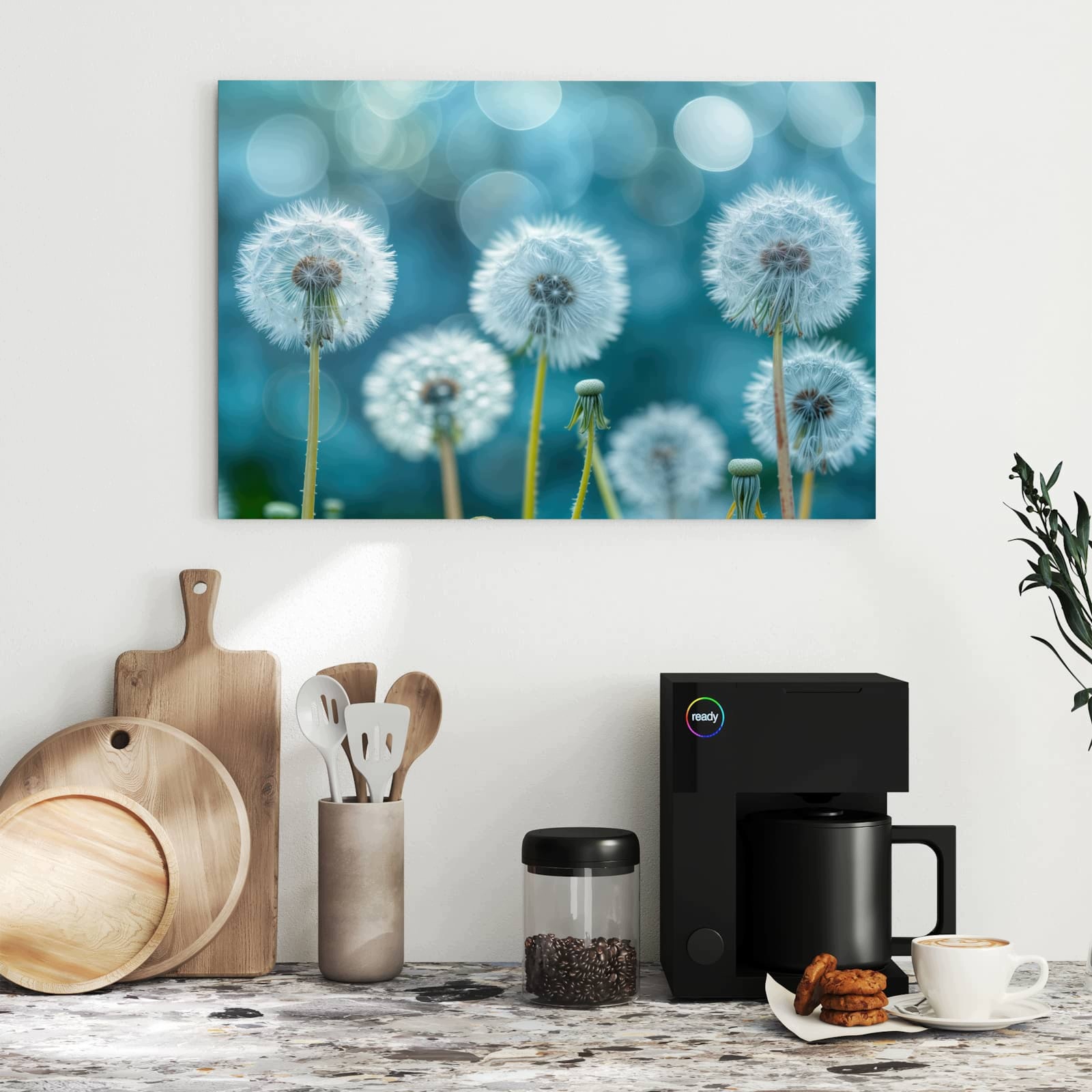 Magnetická tabule – obraz na zeď Louka s pampeliškou | 60 × 40 cm