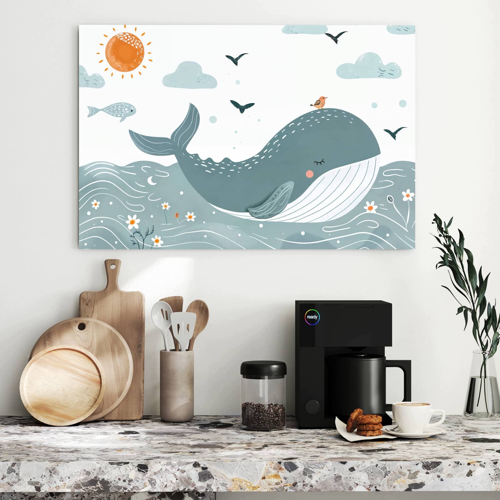 Magnetická tabule – obraz na zeď Spící velryba | 90 × 60 cm