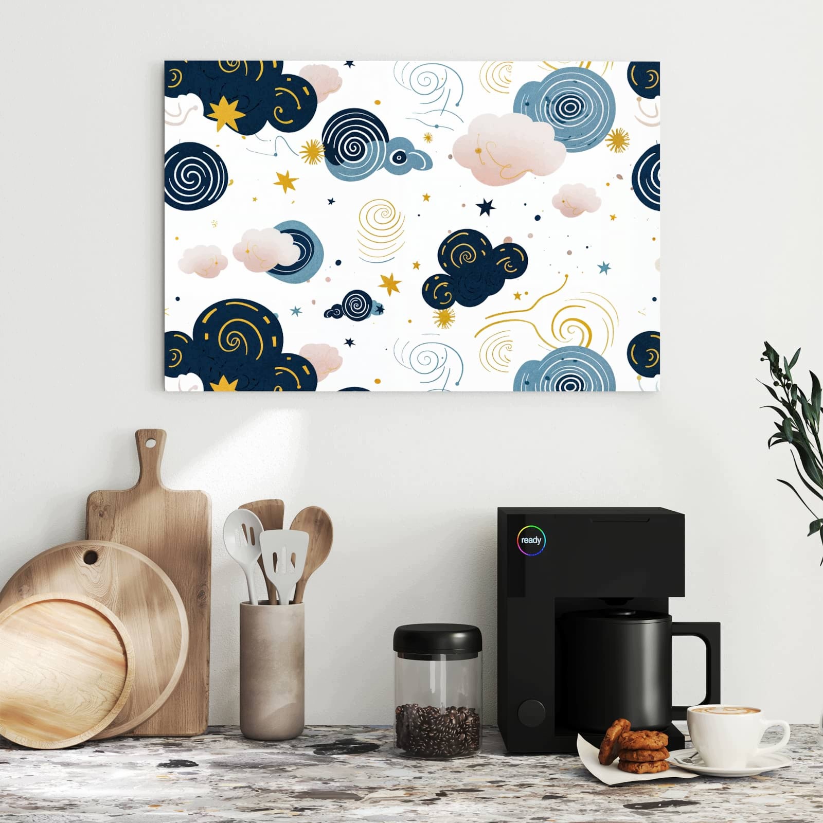 Magnetická tabule – obraz na zeď Vířící mraky design | 60 × 40 cm
