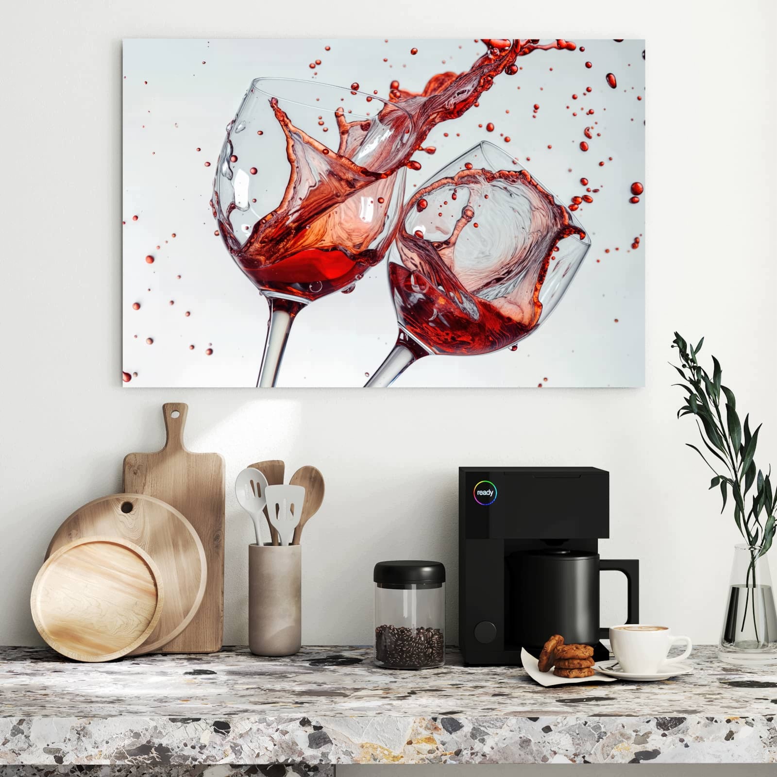 Magnetická tabule – obraz na zeď Šplouchající sklenka vína | 90 × 60 cm