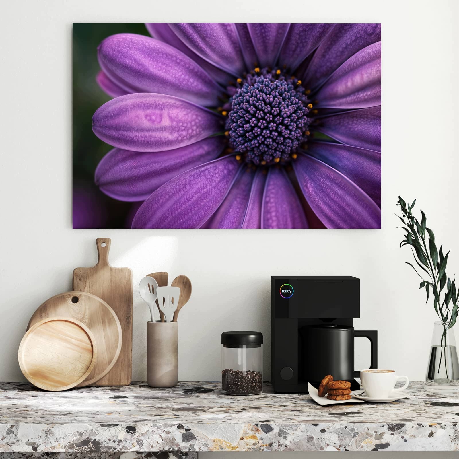 Magnetická tabule – obraz na zeď Fialový zázrak květin | 90 × 60 cm