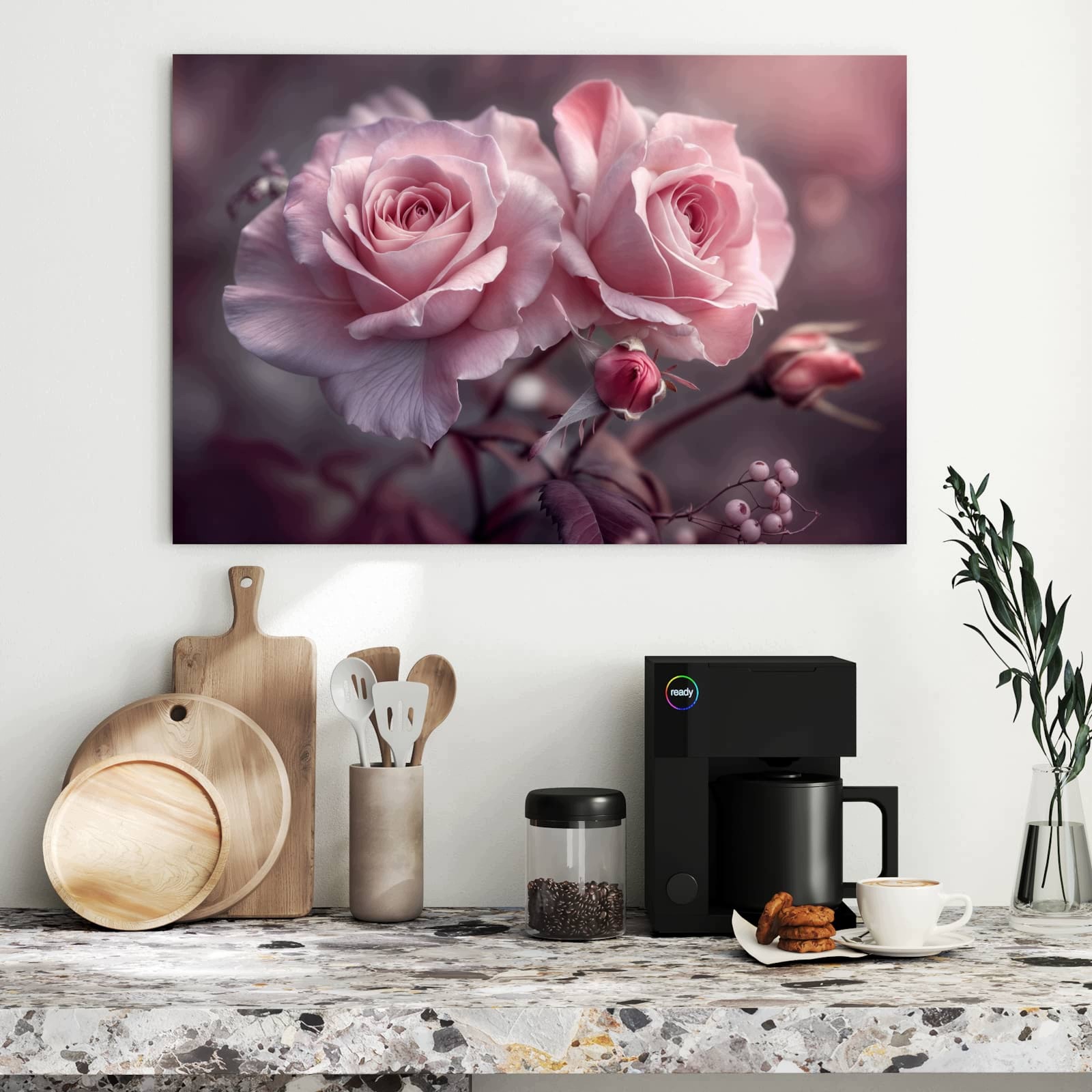 Magnetická tabule – obraz na zeď Romantické růže | 90 × 60 cm