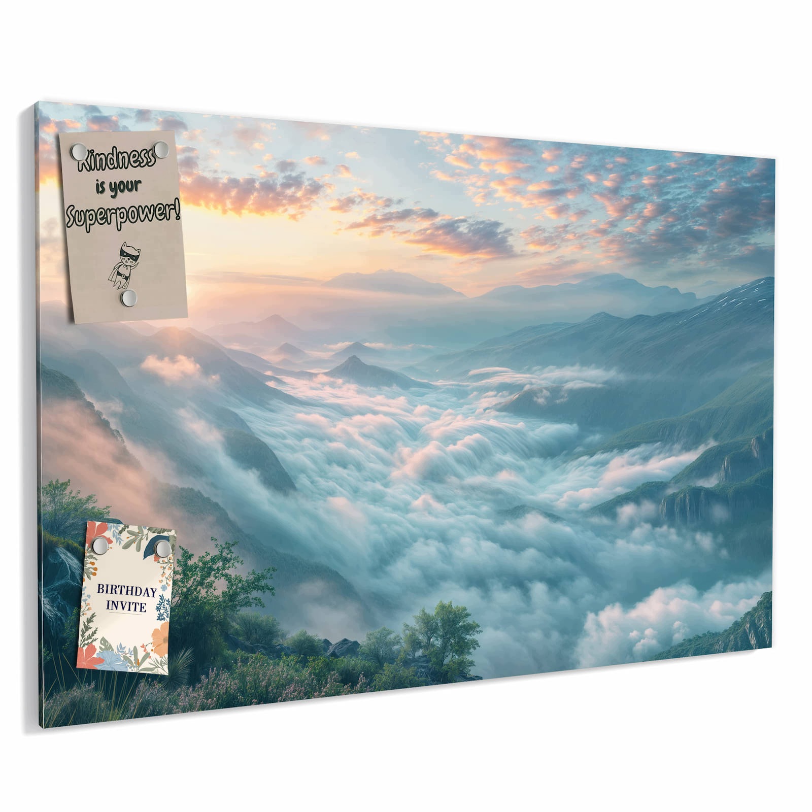 Magnetická tabule – obraz na zeď Ranní mlha hory | 60 × 40 cm