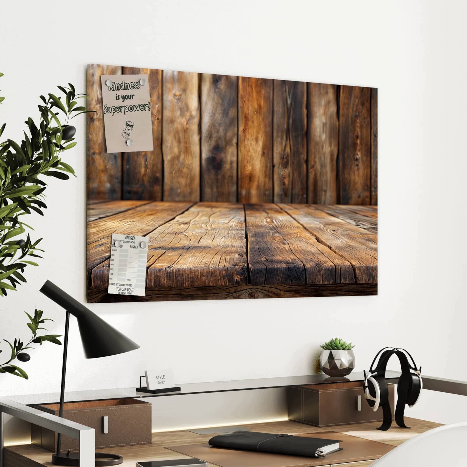 Magnetická tabule – obraz na zeď Vzhled dřevěné podlahy | 90 × 60 cm