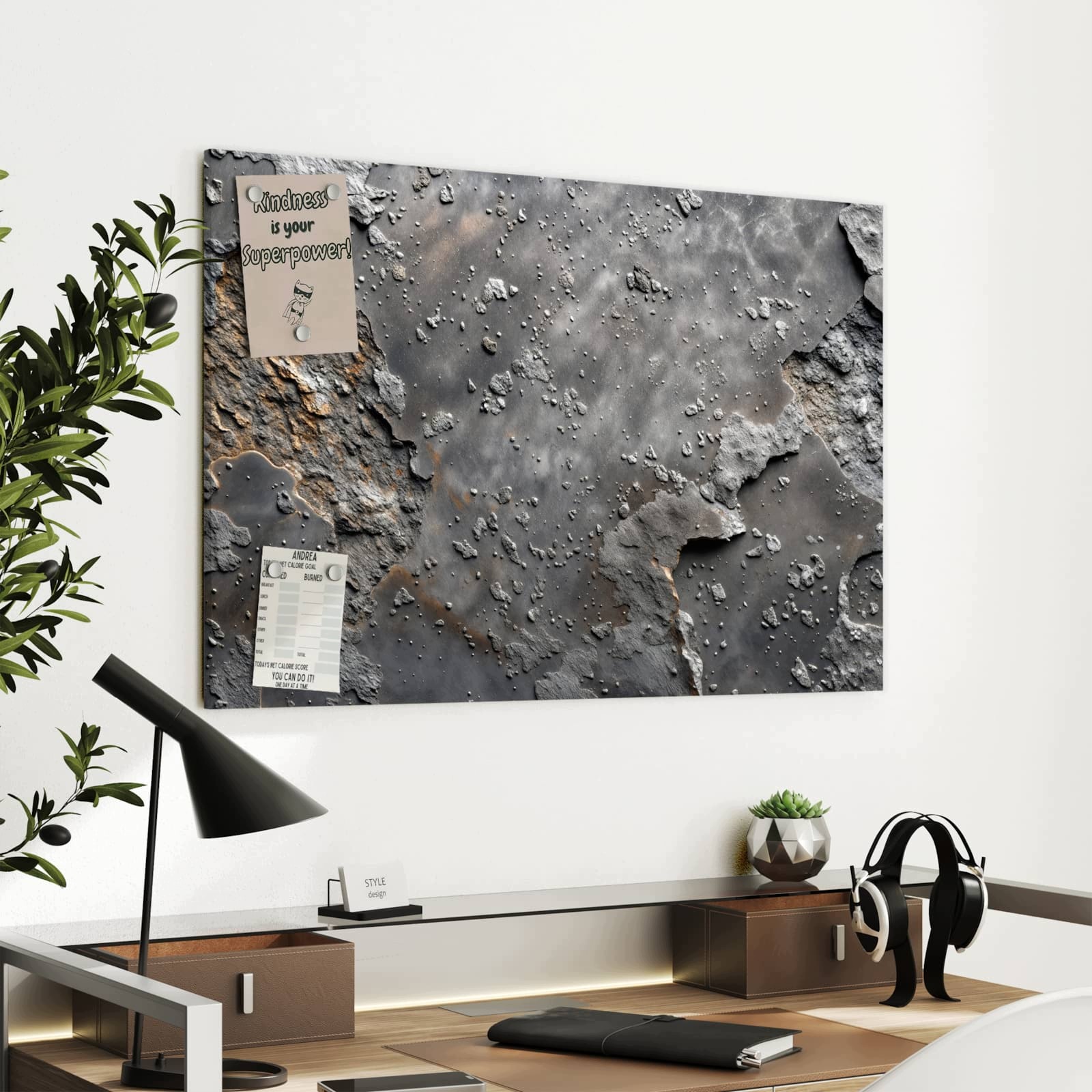 Magnetická tabule – obraz na zeď Zvětralý povrch | 90 × 60 cm