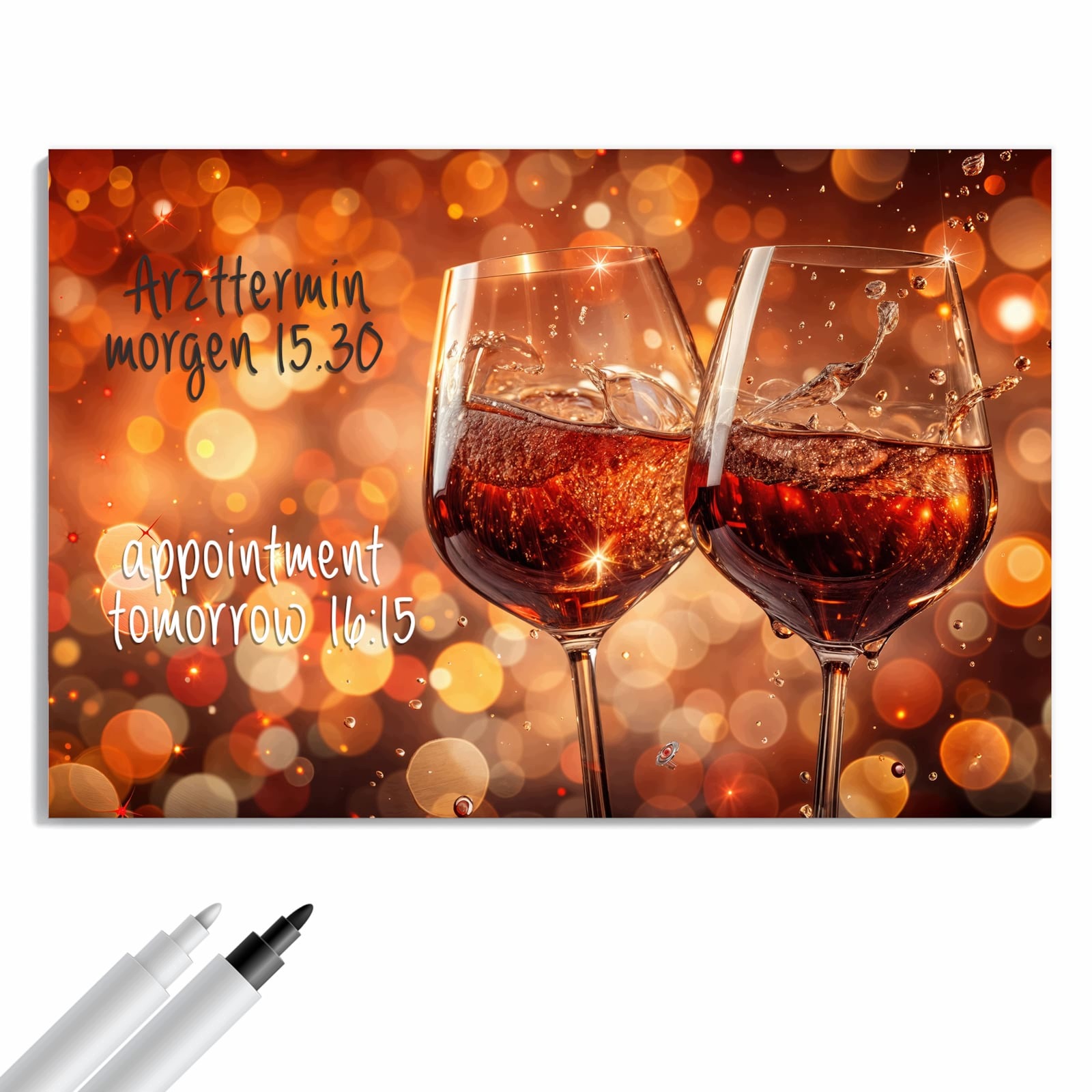 Magnetická tabule – obraz na zeď Sváteční skleničky na víno | 60 × 40 cm