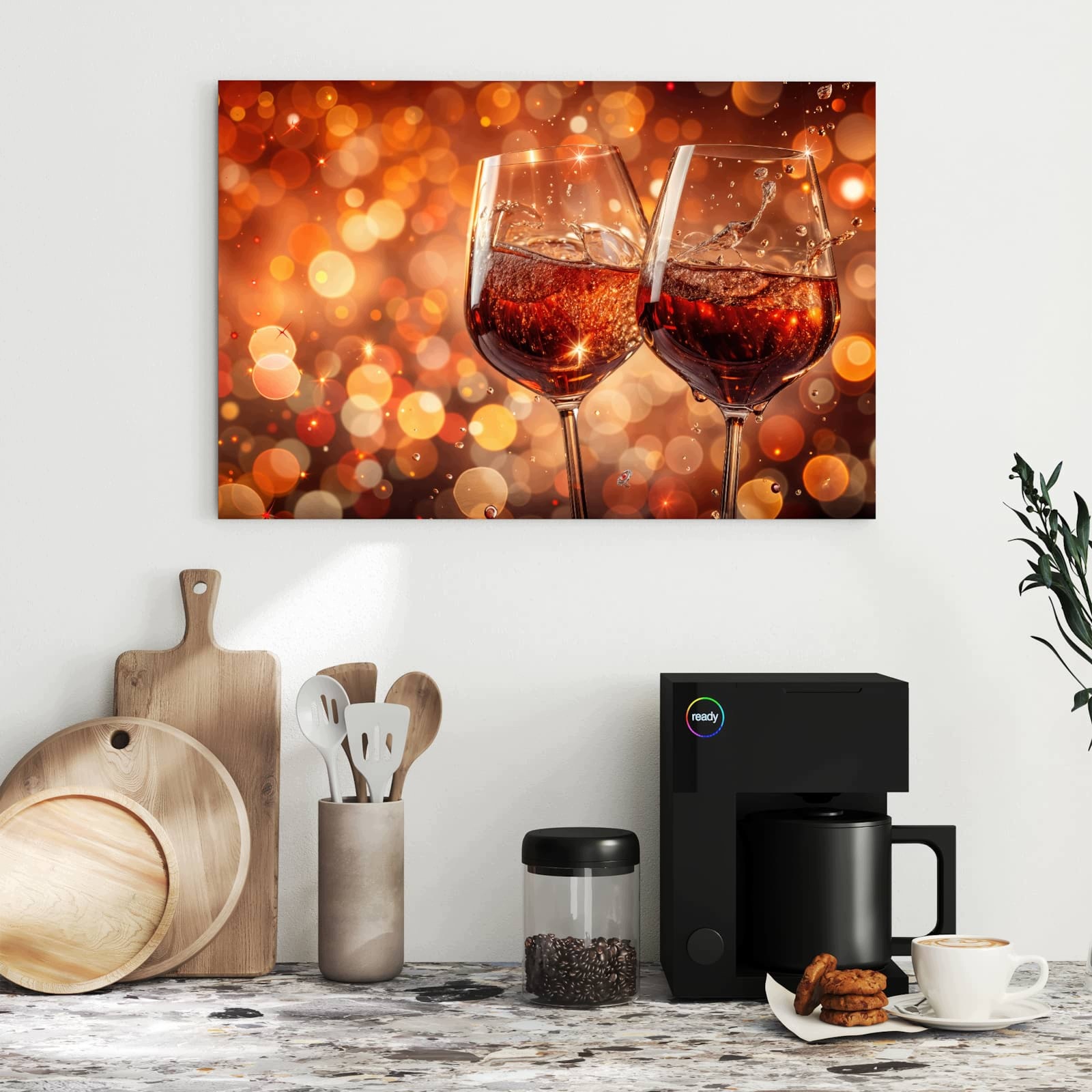 Magnetická tabule – obraz na zeď Sváteční skleničky na víno | 60 × 40 cm