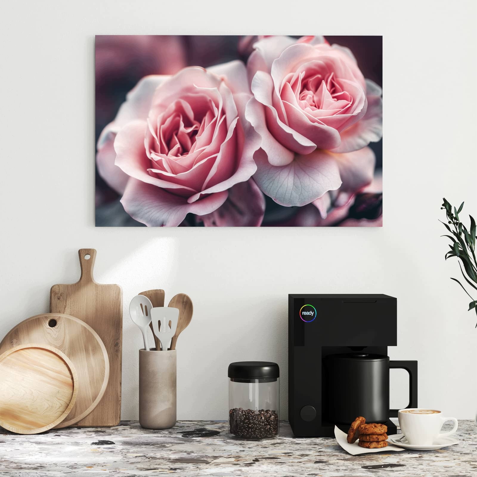 Magnetická tabule – obraz na zeď Dvojice růží | 60 × 40 cm