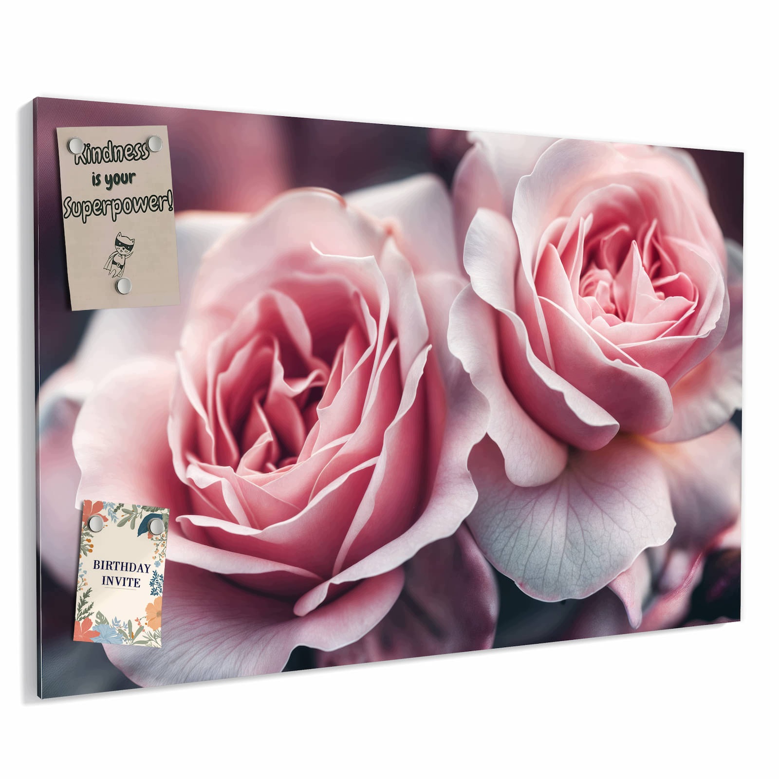 Magnetická tabule – obraz na zeď Dvojice růží | 60 × 40 cm