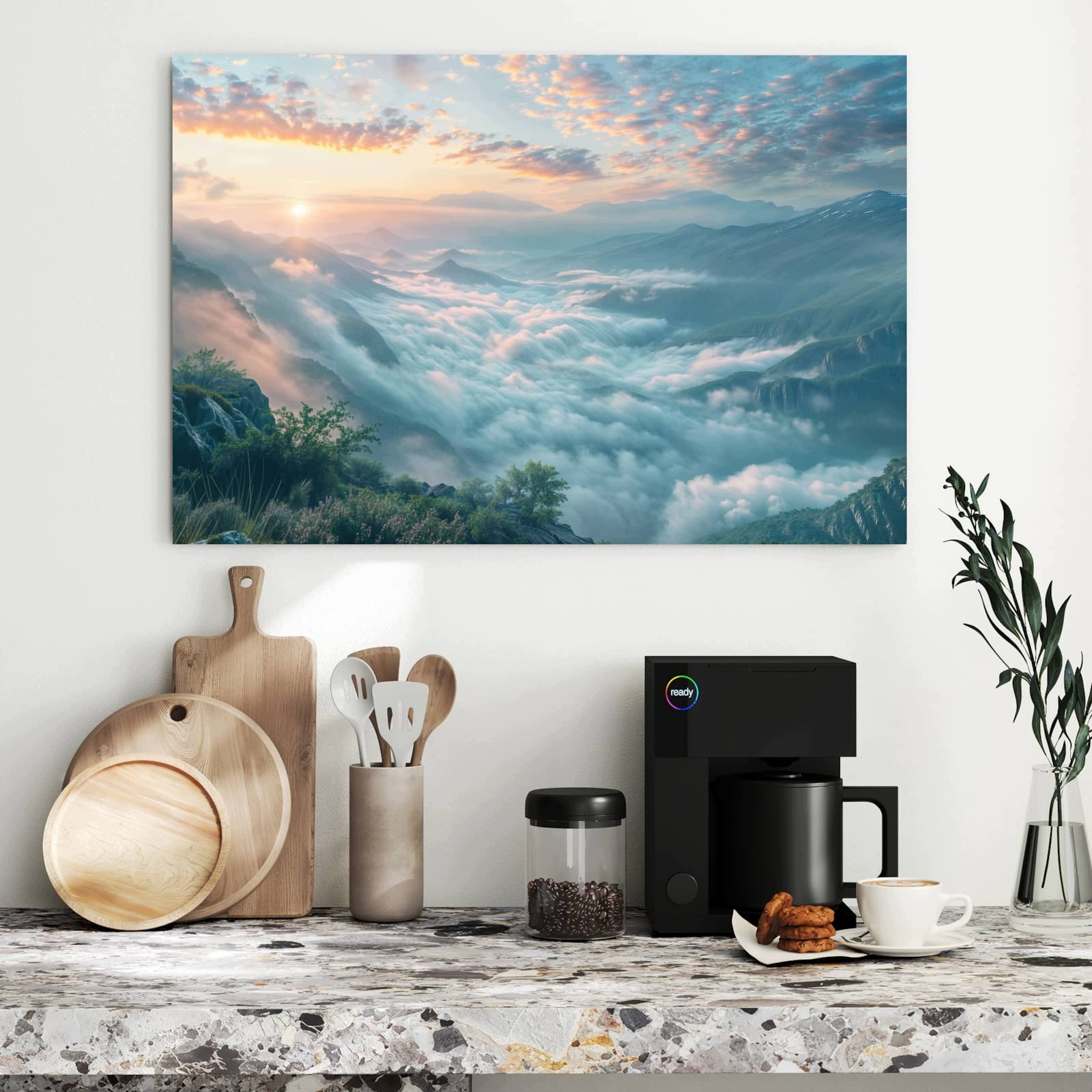 Magnetická tabule – obraz na zeď Ranní mlha hory | 90 × 60 cm
