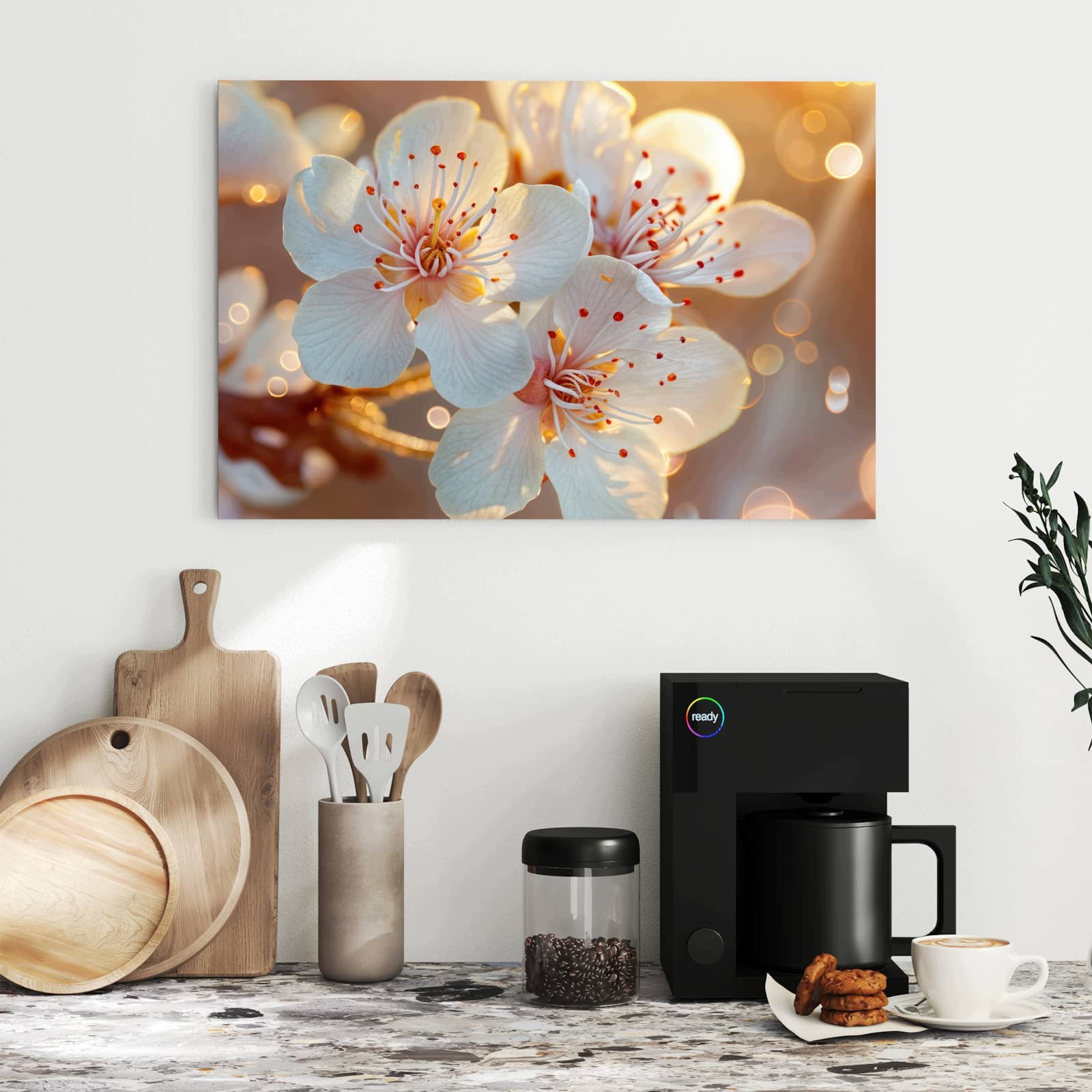 Magnetická tabule – obraz na zeď Květiny ve slunečním světle – motiv 2 | 60 × 40 cm