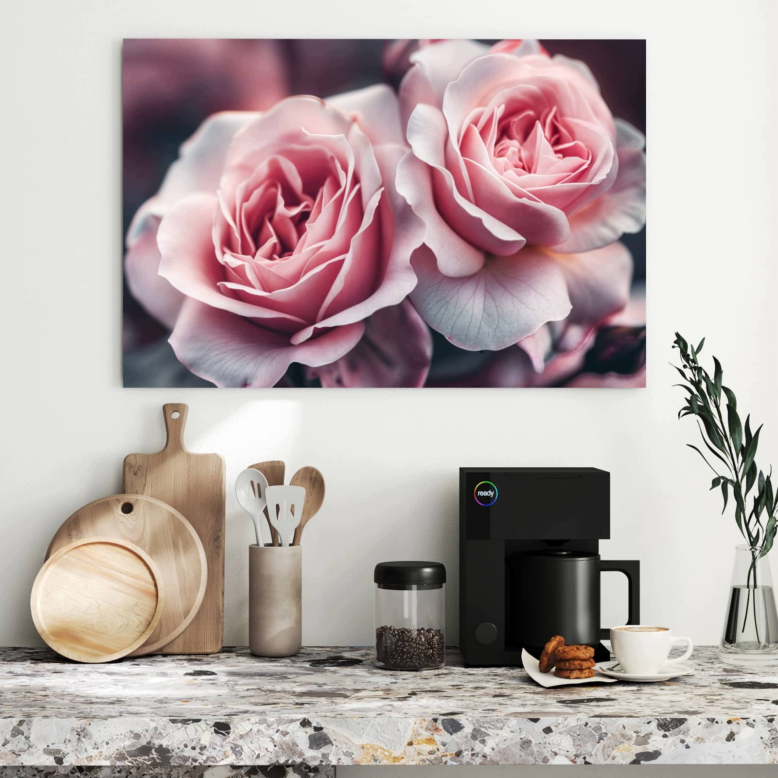 Magnetická tabule – obraz na zeď Dvojice růží | 90 × 60 cm