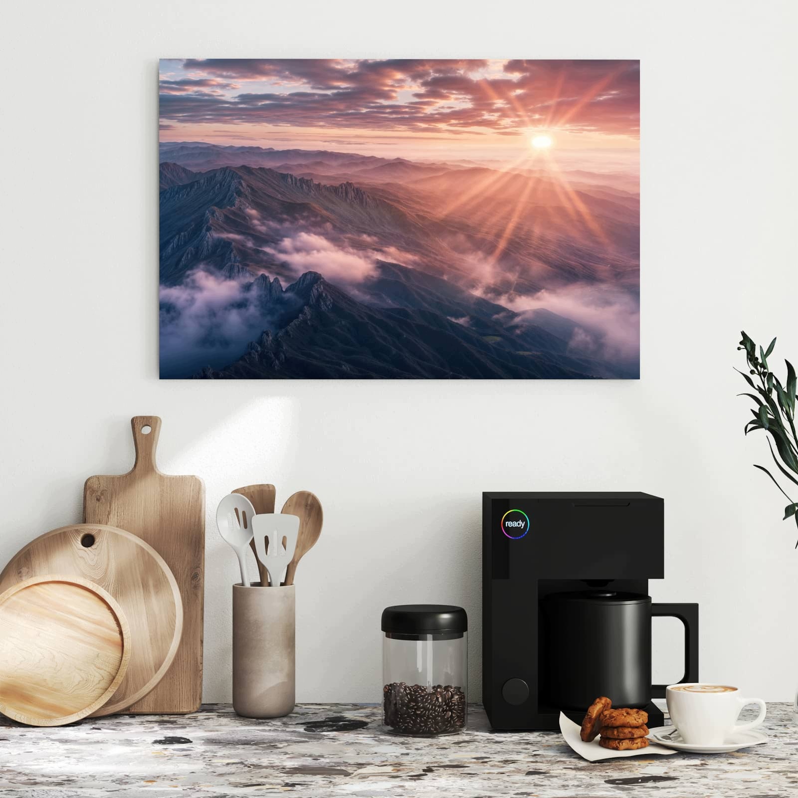 Magnetická tabule – obraz na zeď Východ slunce hory | 60 × 40 cm