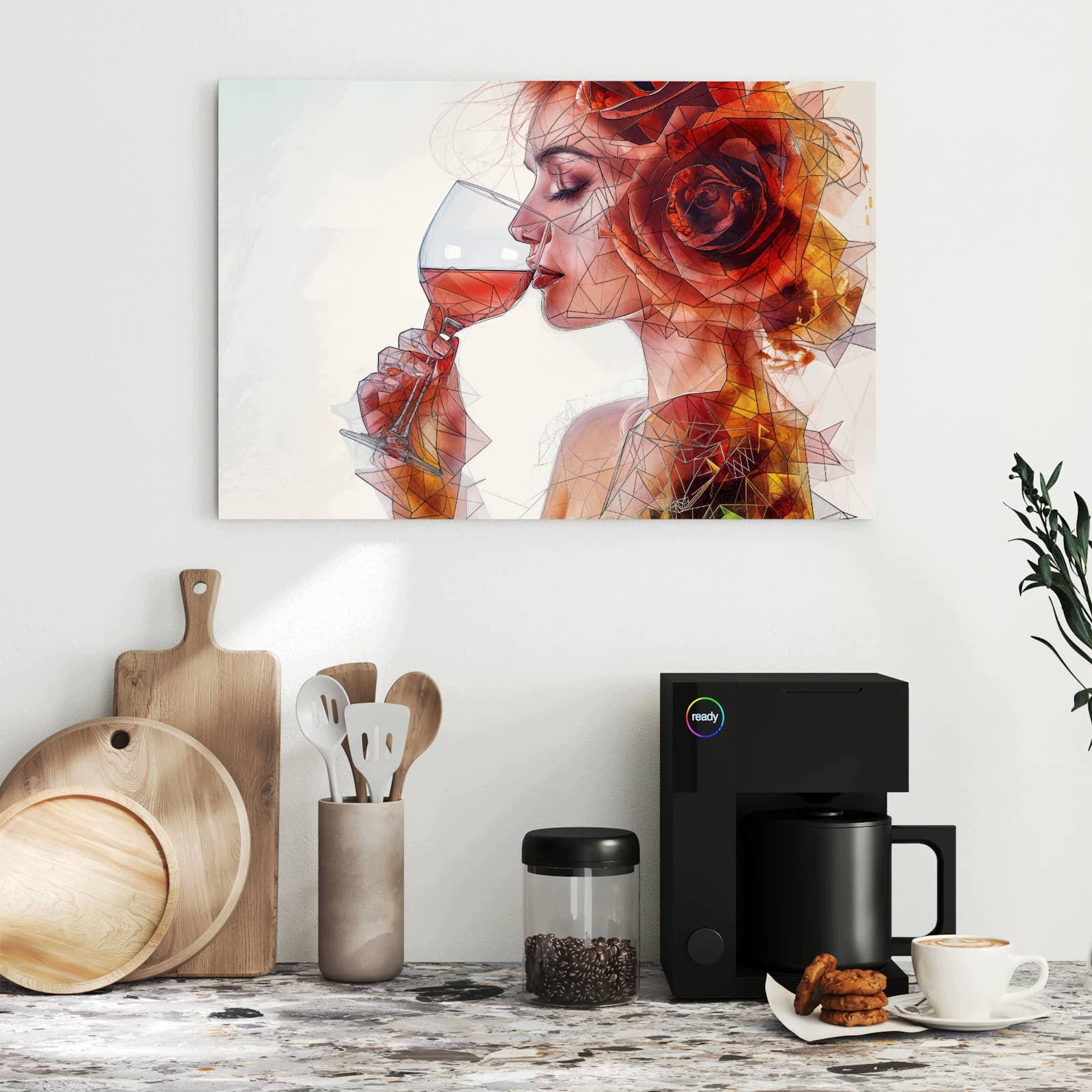 Magnetická tabule – obraz na zeď Pijící víno žena | 60 × 40 cm