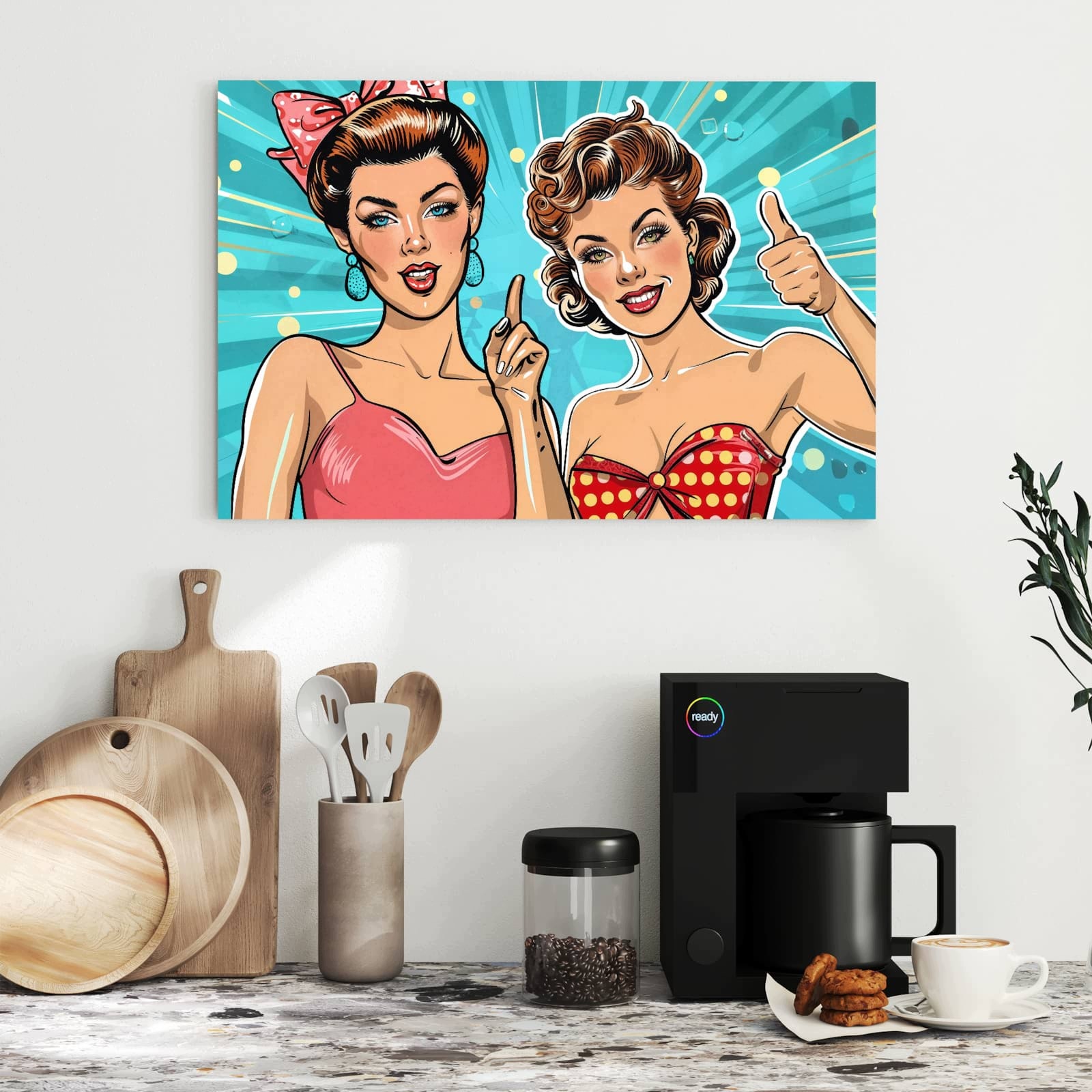 Magnetická tabule – obraz na zeď Retro ženy ilustrace | 60 × 40 cm