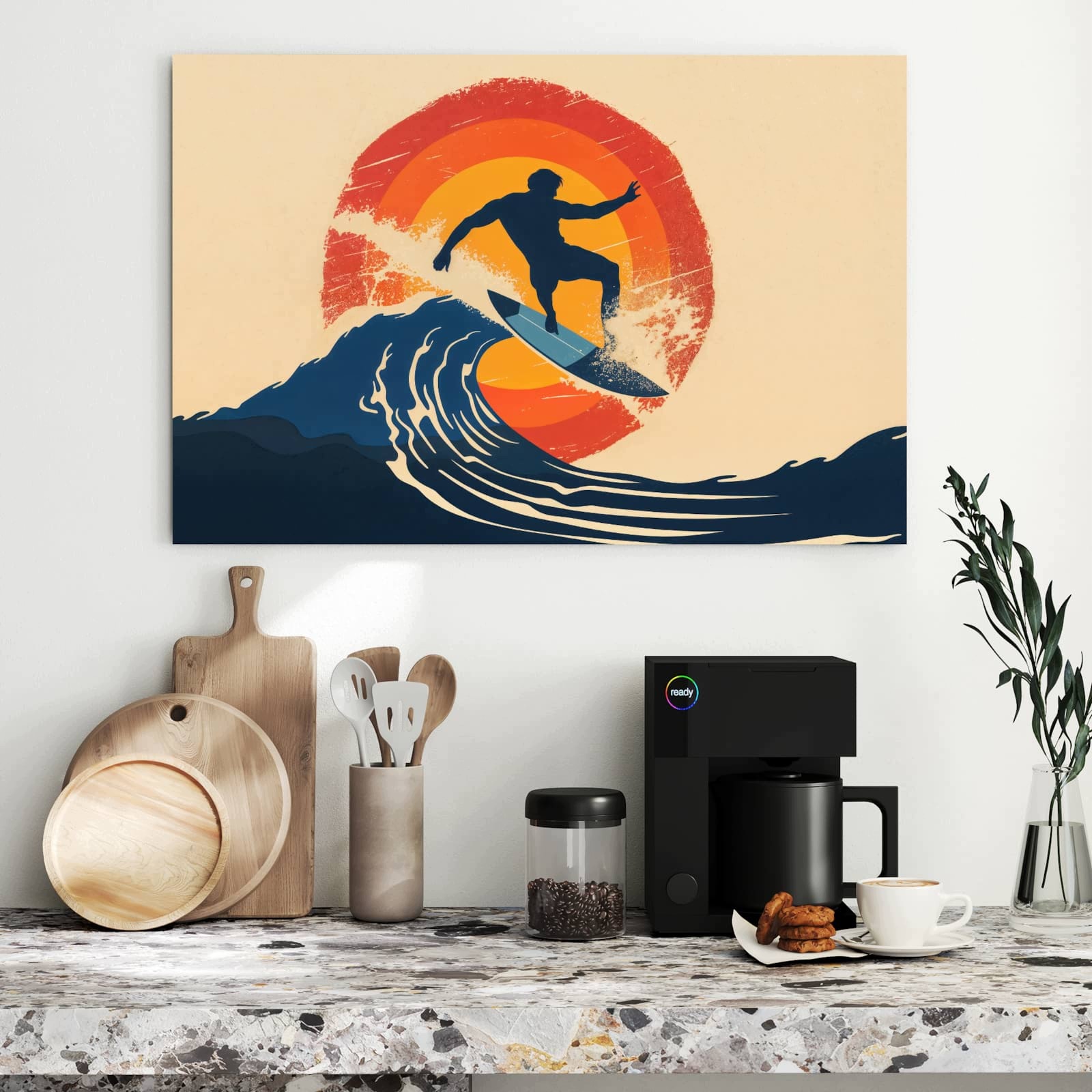 Magnetická tabule – obraz na zeď Surfařská vlna | 90 × 60 cm