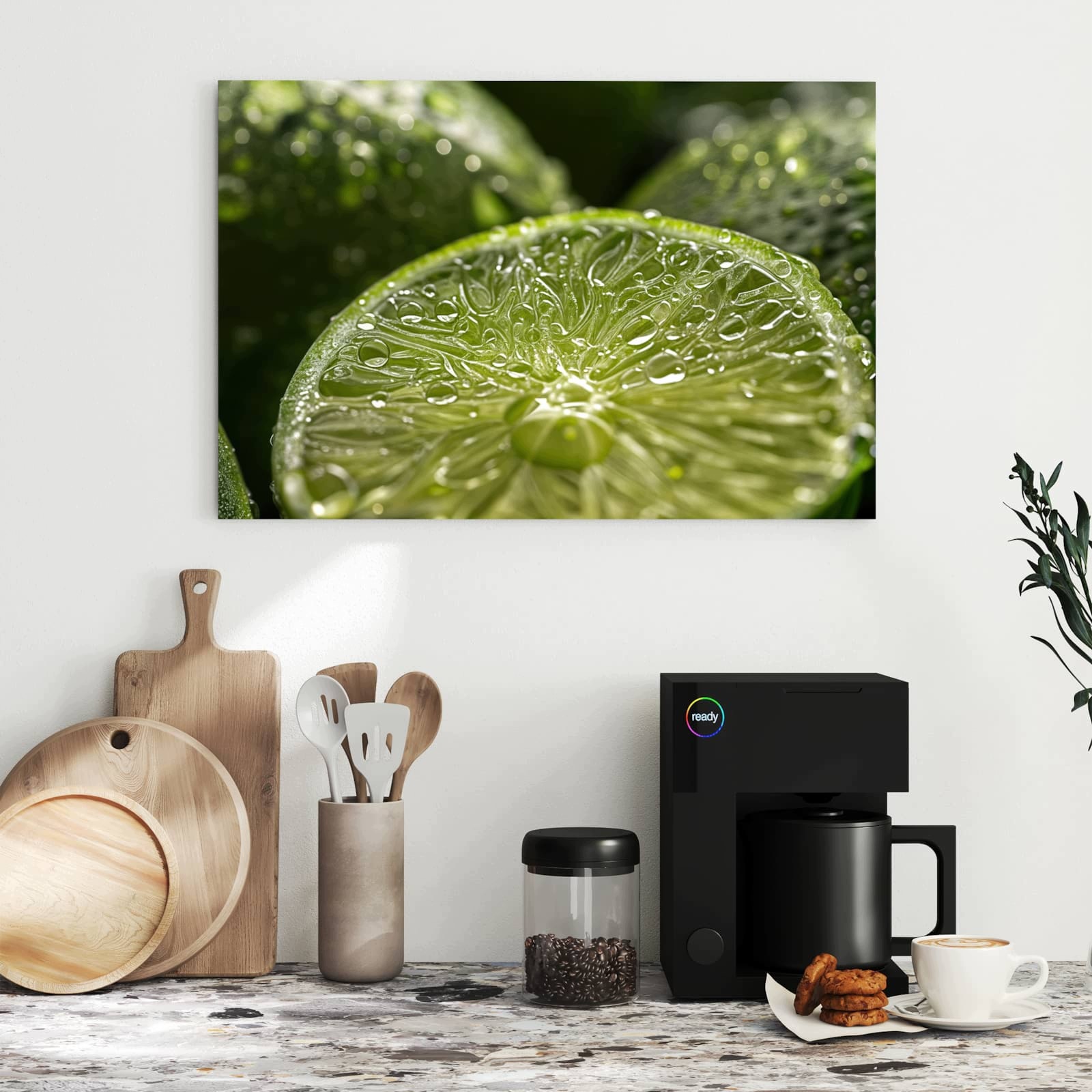 Magnetická tabule – obraz na zeď Limetky kapky vody | 60 × 40 cm