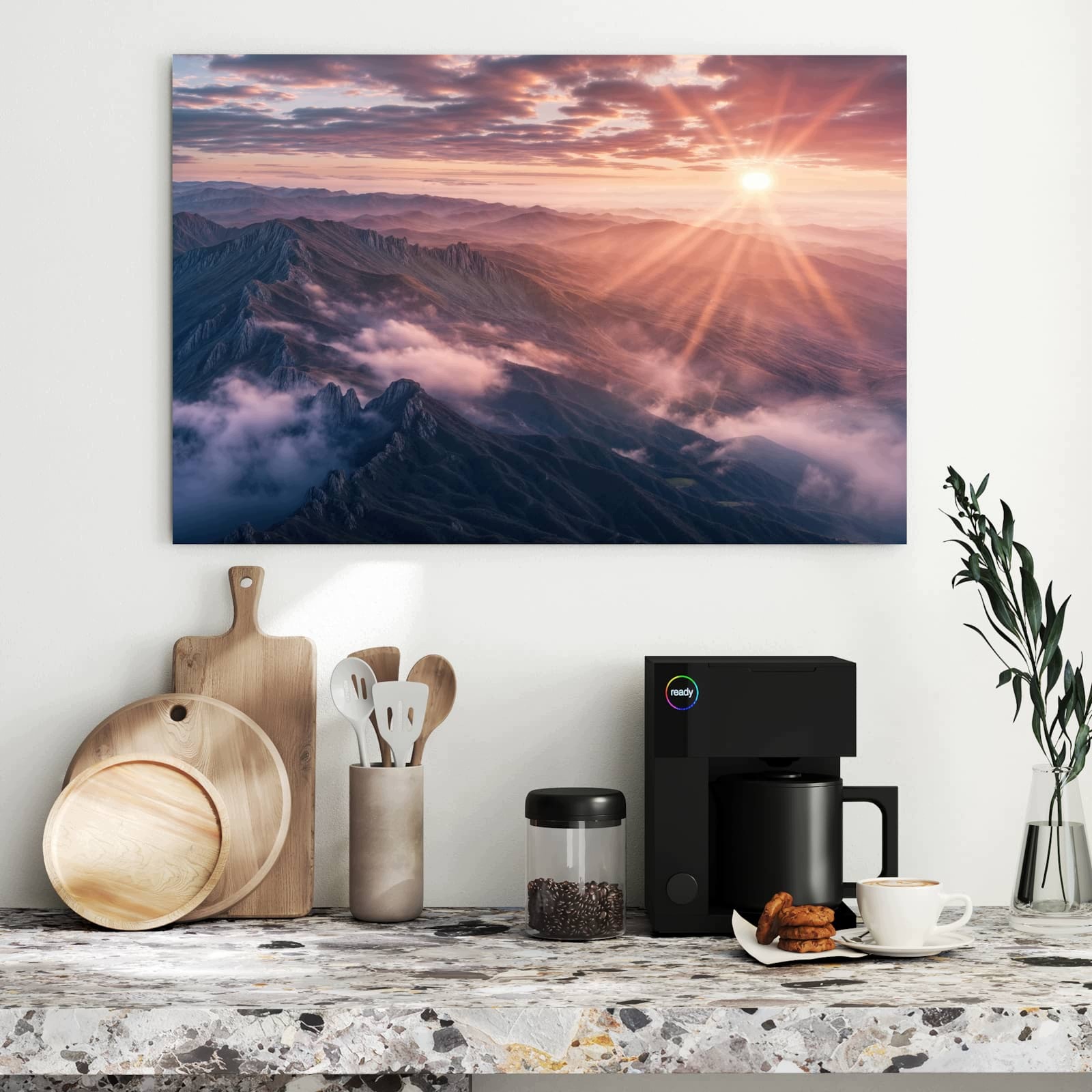 Magnetická tabule – obraz na zeď Východ slunce hory | 90 × 60 cm