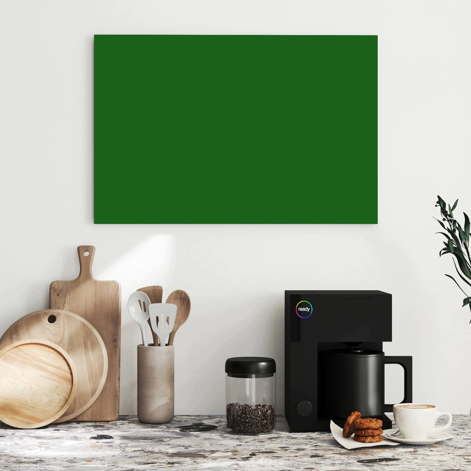 Magnetická tabule – obraz na zeď Tmavě zelené pozadí II | 60 × 40 cm