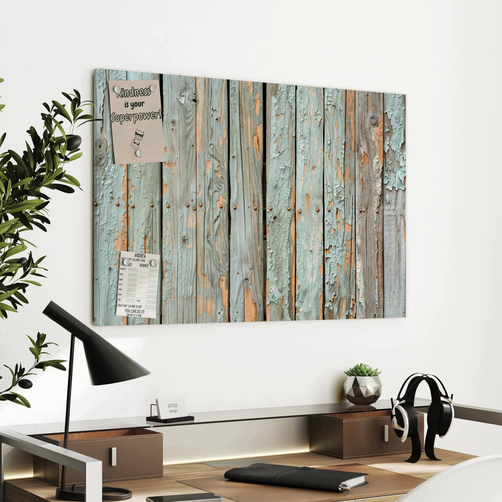 Magnetická tabule – obraz na zeď Zvětralá dřevěná prkna | 90 × 60 cm