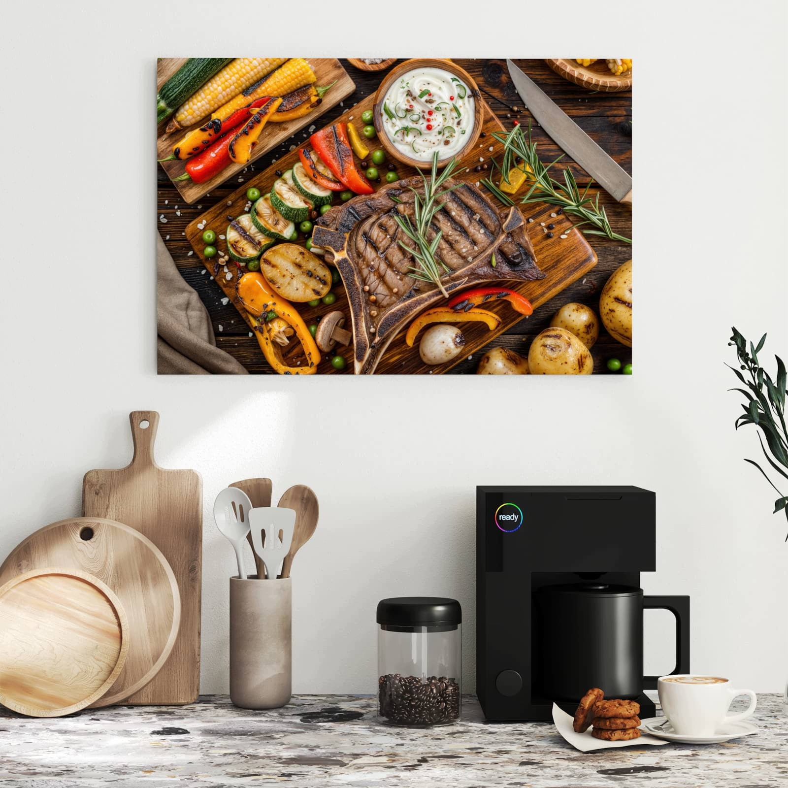 Magnetická tabule – obraz na zeď Jídlo z grilu | 60 × 40 cm
